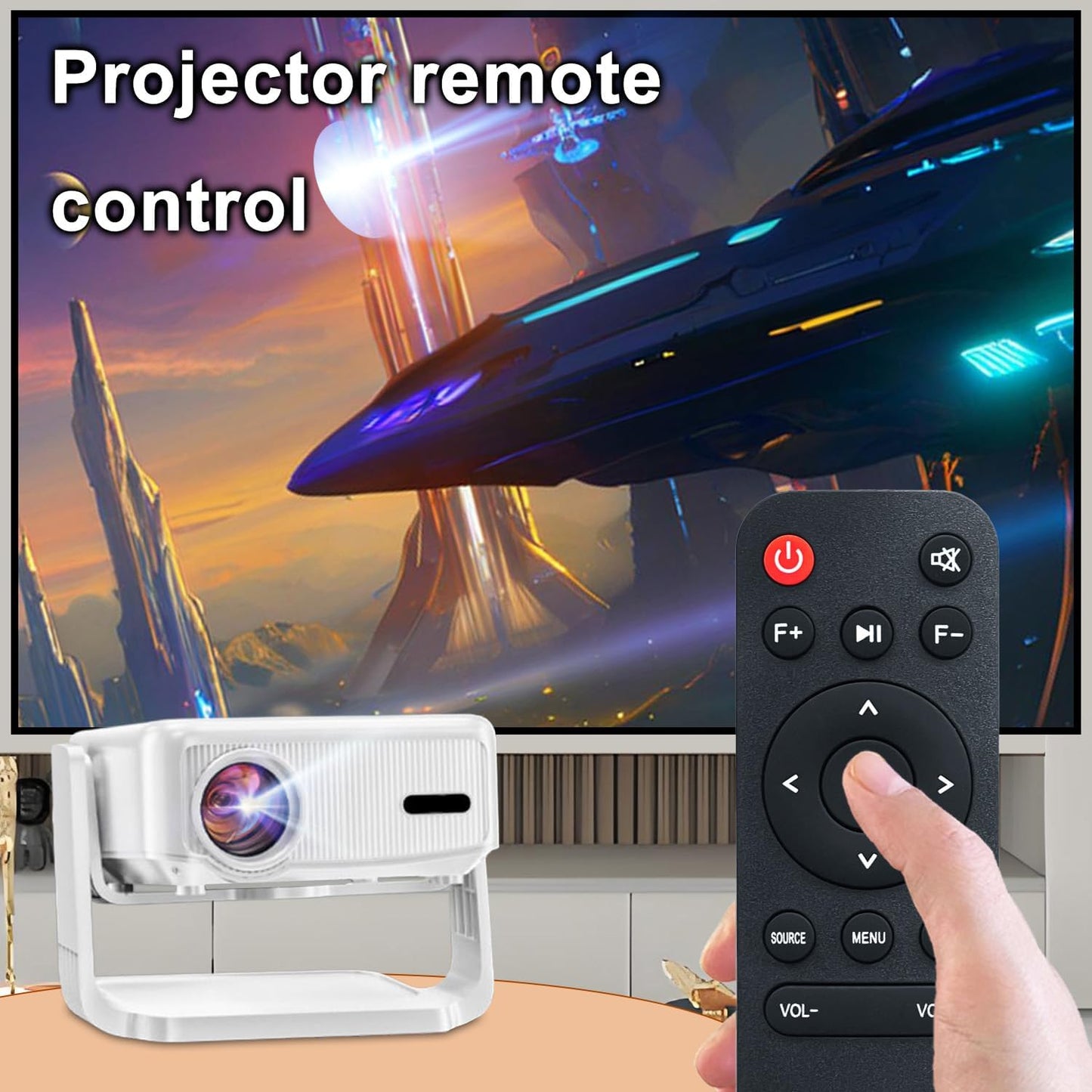 Molgoc L02, AY3,Salange P90A Replacement Remote for Portable Projector,Compatible with Lisowod ONOAYO Portable