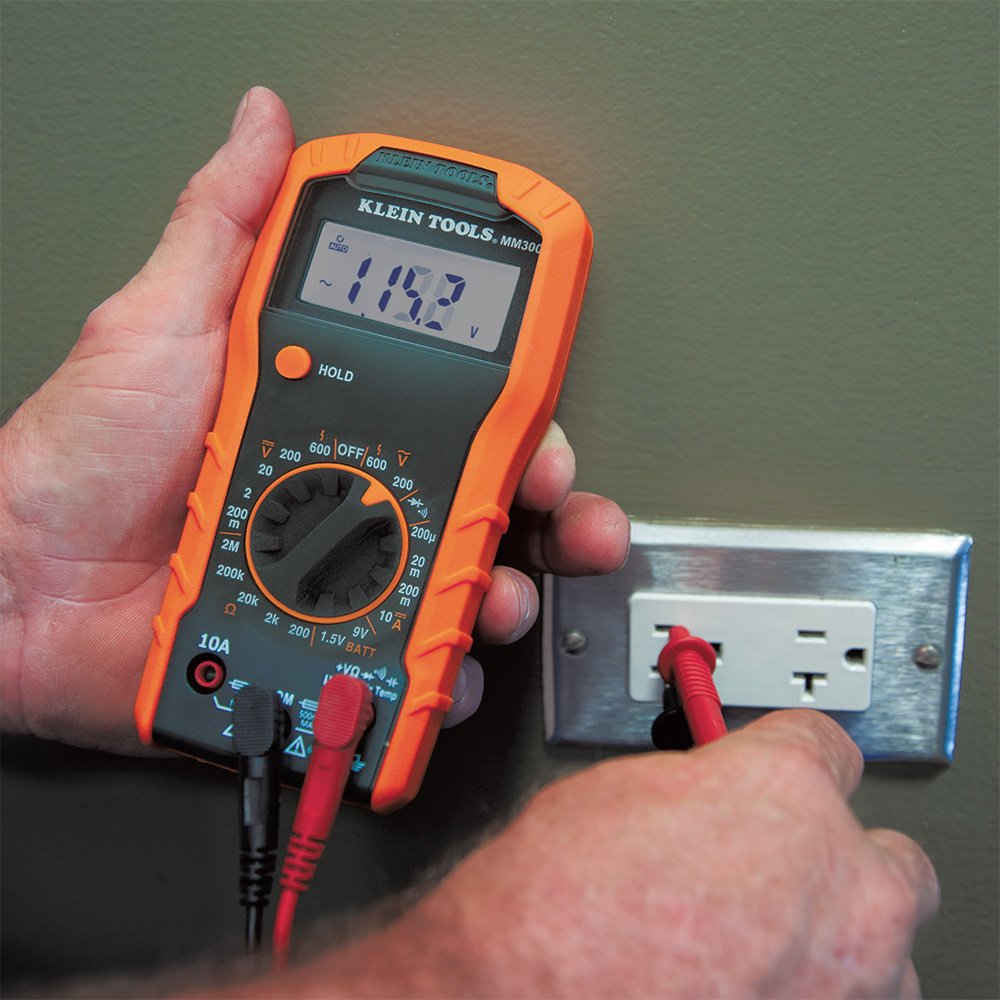 Klein Tools 80067 Electrical Test Kit with IR Digital Thermometer, Multimeter, Non-Contact Voltage Tester Pen and Receptacle Tester, 4-Piece