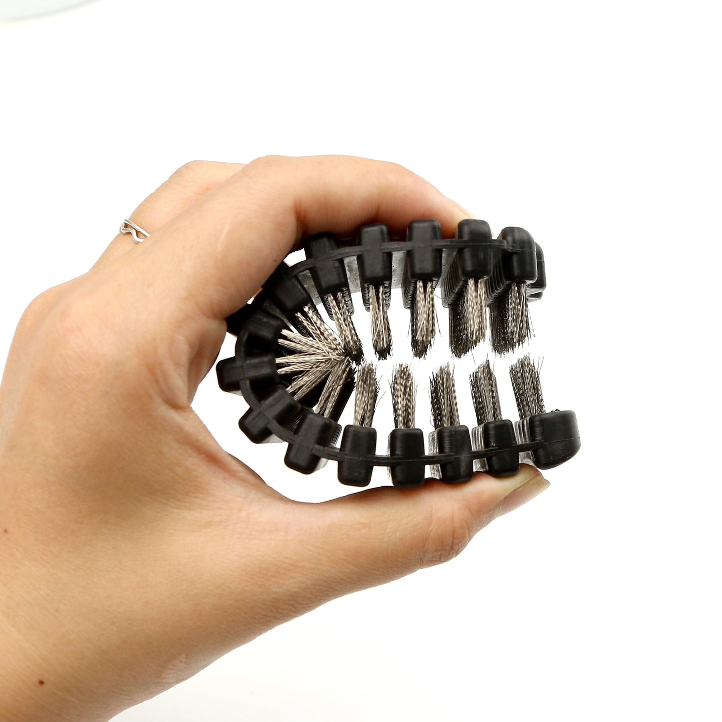Barbell Cleaning Brush Scrubber for Training Strength Weight Bar Care Rescue, Rust Chalk Remover, Hard Knurling Steel Wire Bristle, Power Cleaner Kit Supplies Accessories for Athletic Gym Maintenance