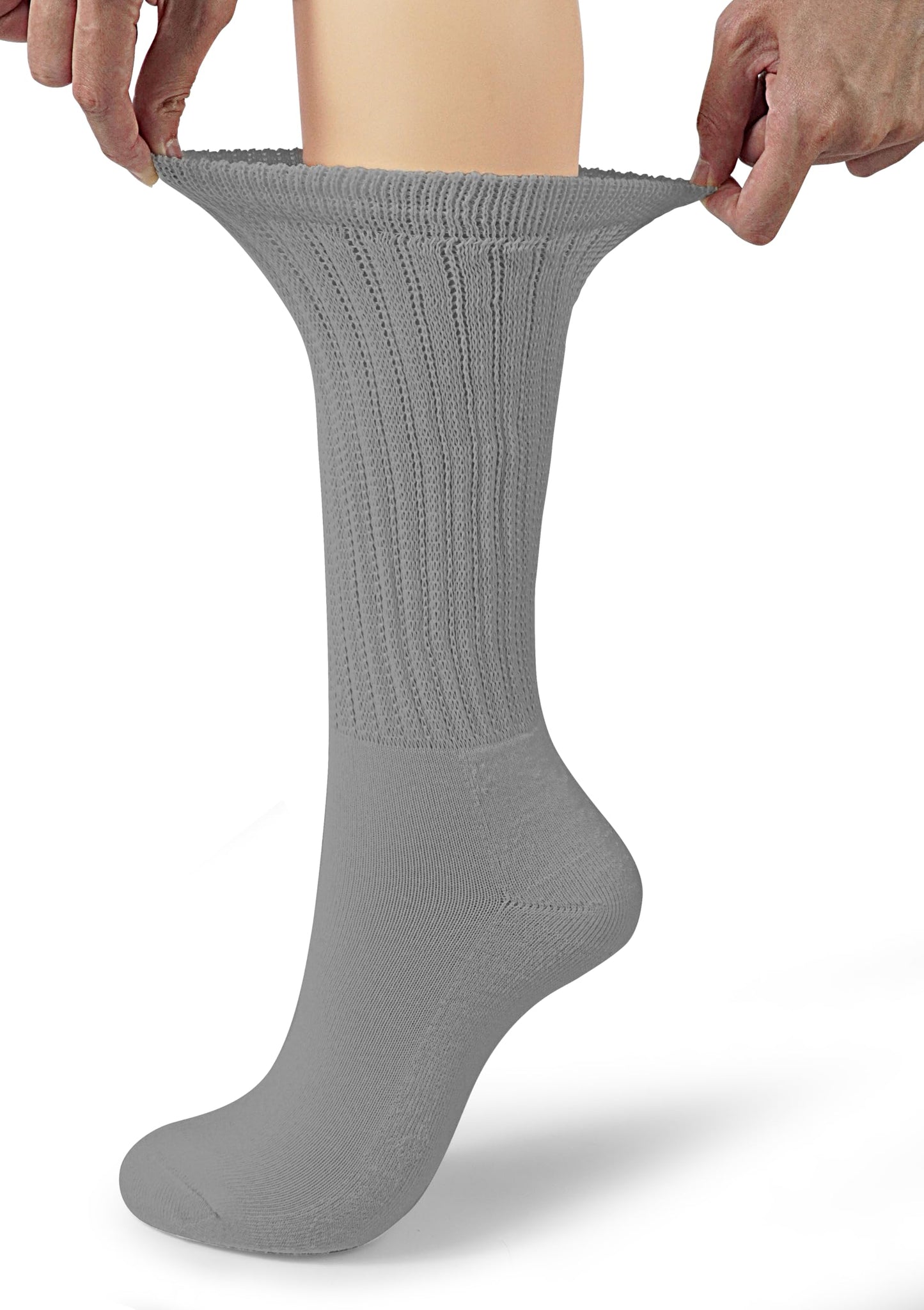 BomKinta Crew Slouch Socks Women Retro Scrunch Short Sock Soft Solid Ankle Socks Gift Size 5-11 3 Pair Black White Grey