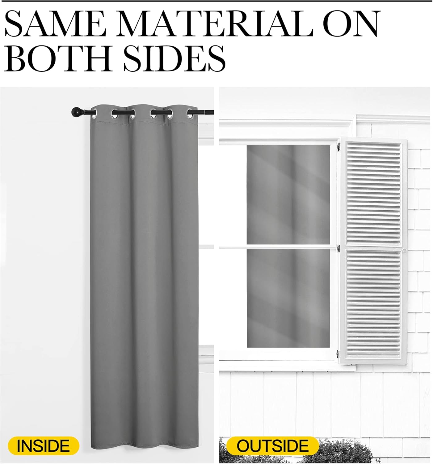 NICETOWN Thermal Insulated Blackout Curtains - Kids' Window Drapes for Nursery | Silver Grey, 2 Panels (W42 x L68-Inch)