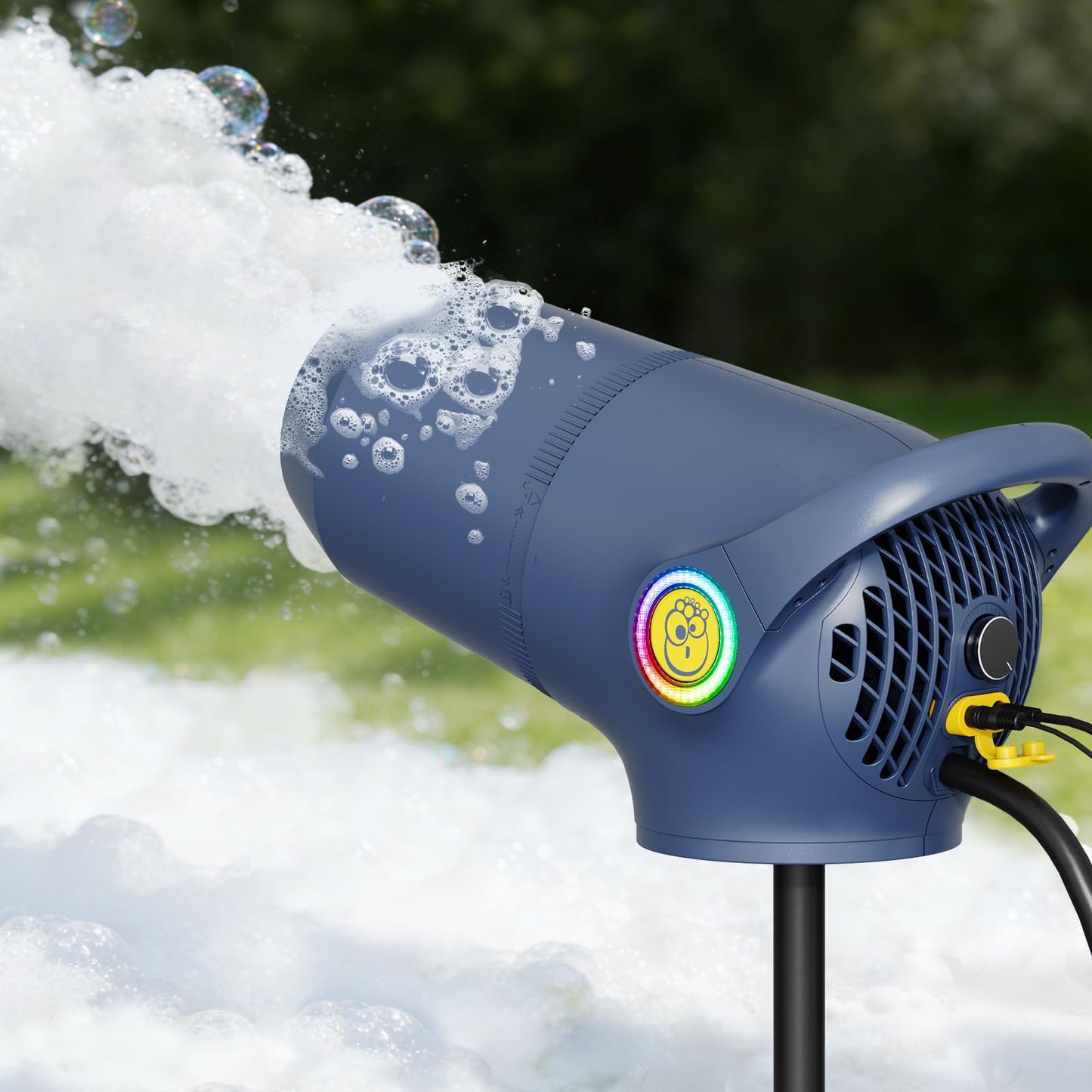 Party Foam Cannon, 3 Modes Foam Machine for Party, Adjustable Wind Speed Detachable Front Barrel, Foam Making Machine for Garden Backyard Pool Indoor (Foam Machine - Enhanced Version)