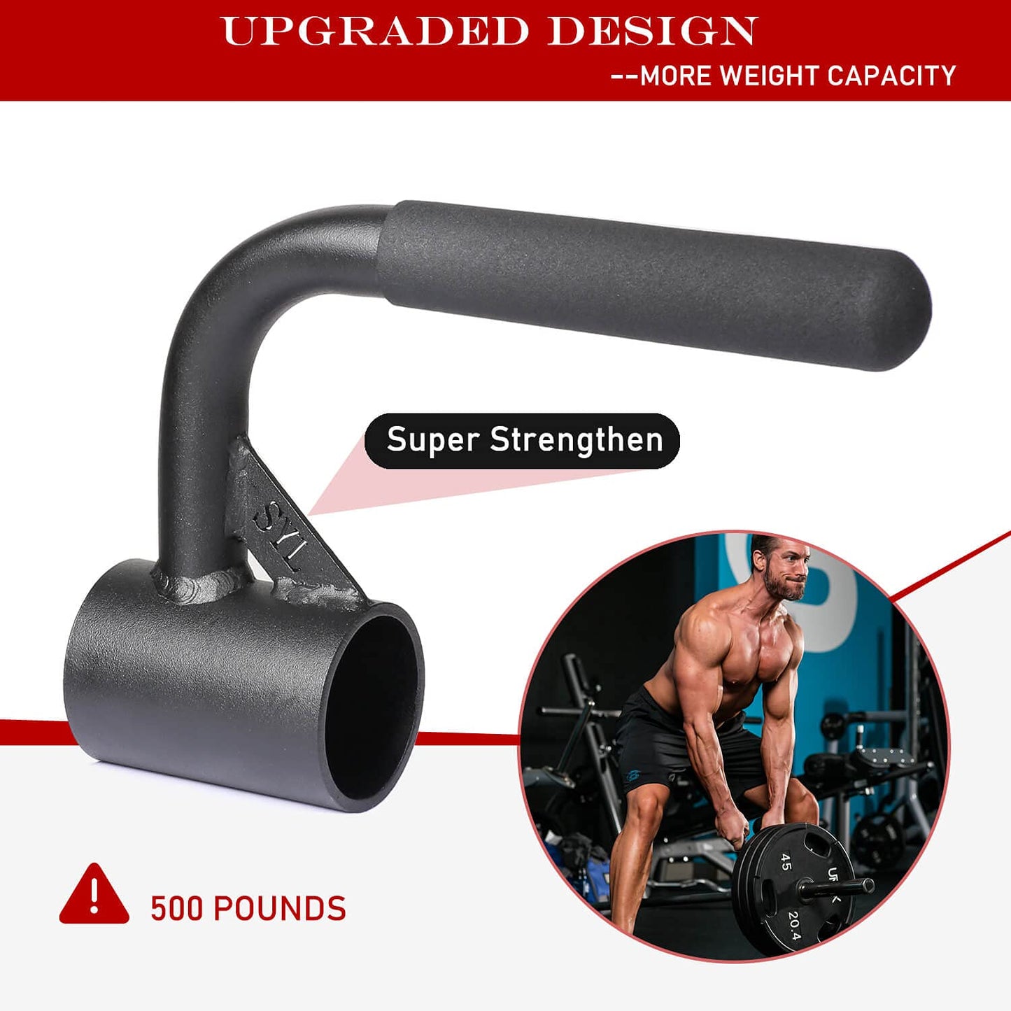 SYL Fitness Single Arm Landmine Handle for 2 inch Olympic Barbell,T Bar Row Landmine Attachment