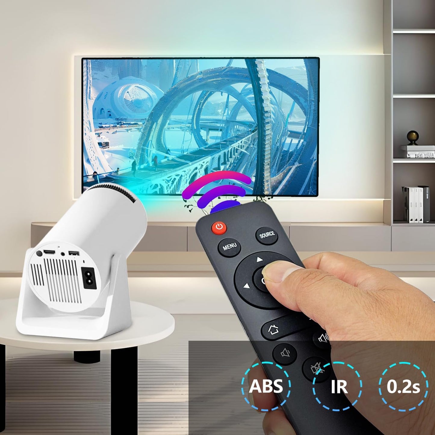 S27 AWO Replacement Remote Control Compatible for Wimius Portable Mini Movie Projector