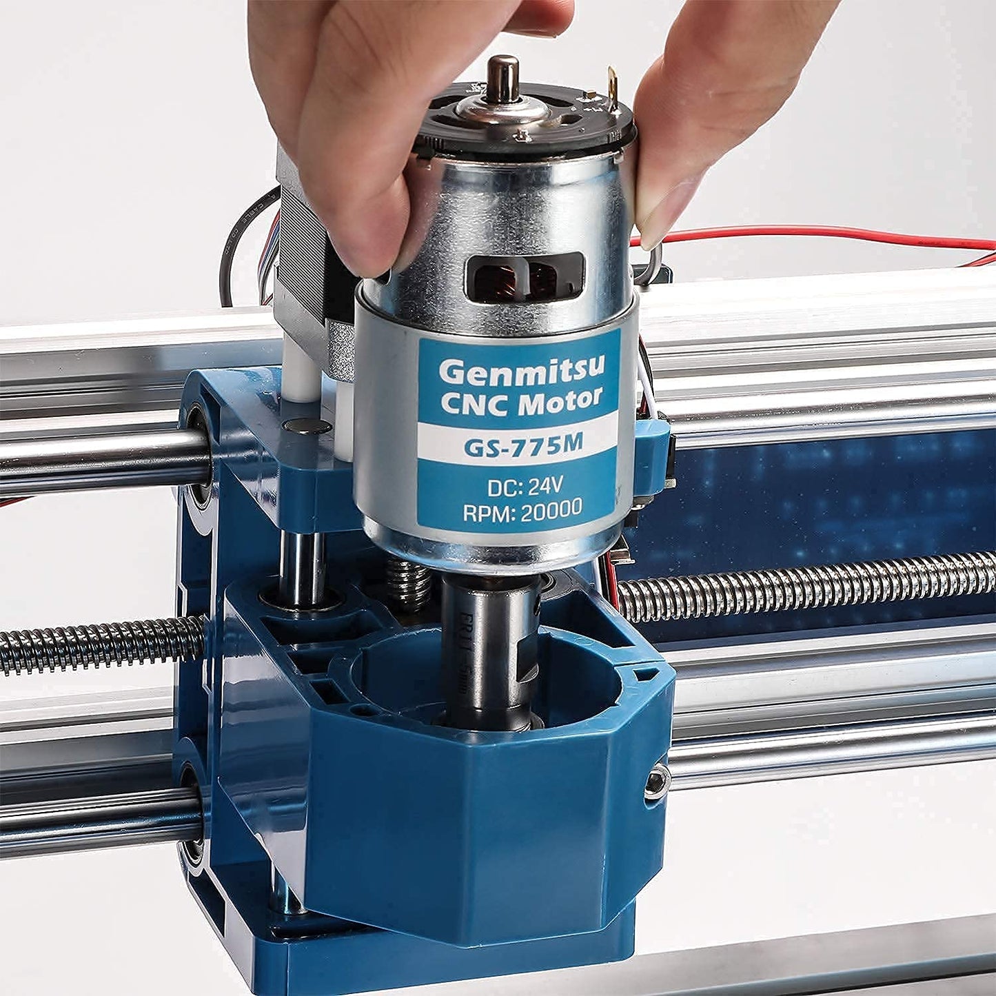 Genmitsu CNC 3018-PRO Router Kit Milling Engraving Machine + GS-775M 20000RPM 775 CNC Spindle Motor with ER11 Collet Set