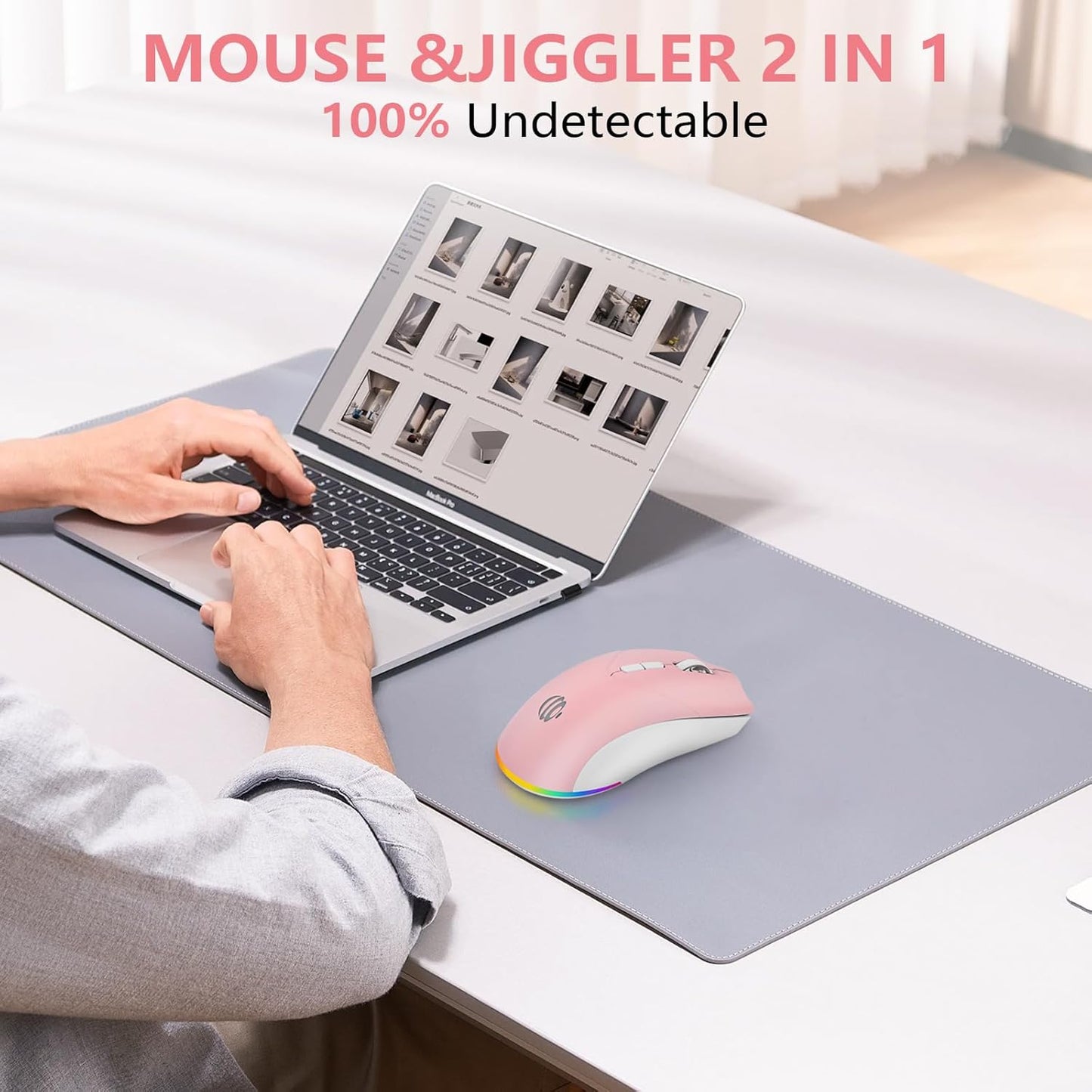 mobiproduct 3 5.2 2.4G) Wireless Bluetooth Mouse, Rechargeable USB Optical Mouse, Adjustable DPI, LED Silent Dual