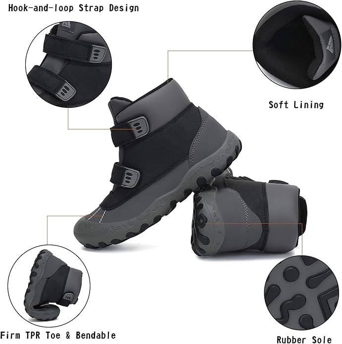 Mishansha Kids Hiking Boots Toddler Girls Boys Hiking Shoes Water-Resistant Anti-Collision Non-Slip Athletic Outdoor Trekking Boots