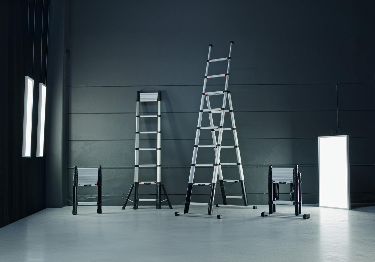 W.Steps Prime 11.5 FT | Telescopic Extension Ladder, ANSI Type 1A Certified, incl. stabilizers