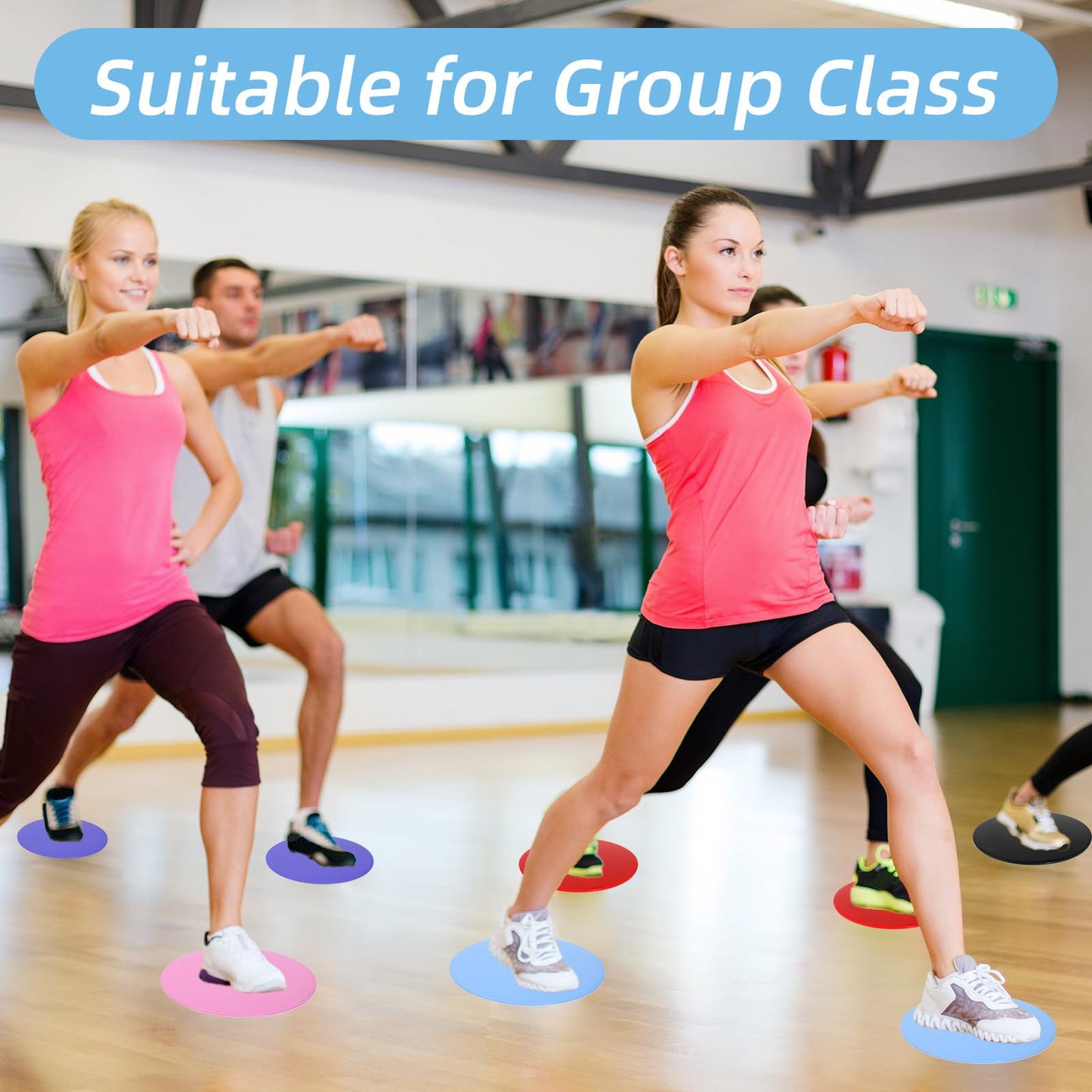 MAQUITA 20 Pcs Exercise Glider Discs Gifts for Group Training Classes Fitness Slider Workout Dual Sided AB Pads for Gym Carpet Hardwood Floor