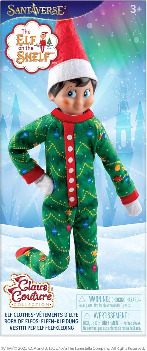 Elf On The Shelf Blue Eyed Boy Scout Elf - Claus Couture Good Night, Sleep Tight Outfit