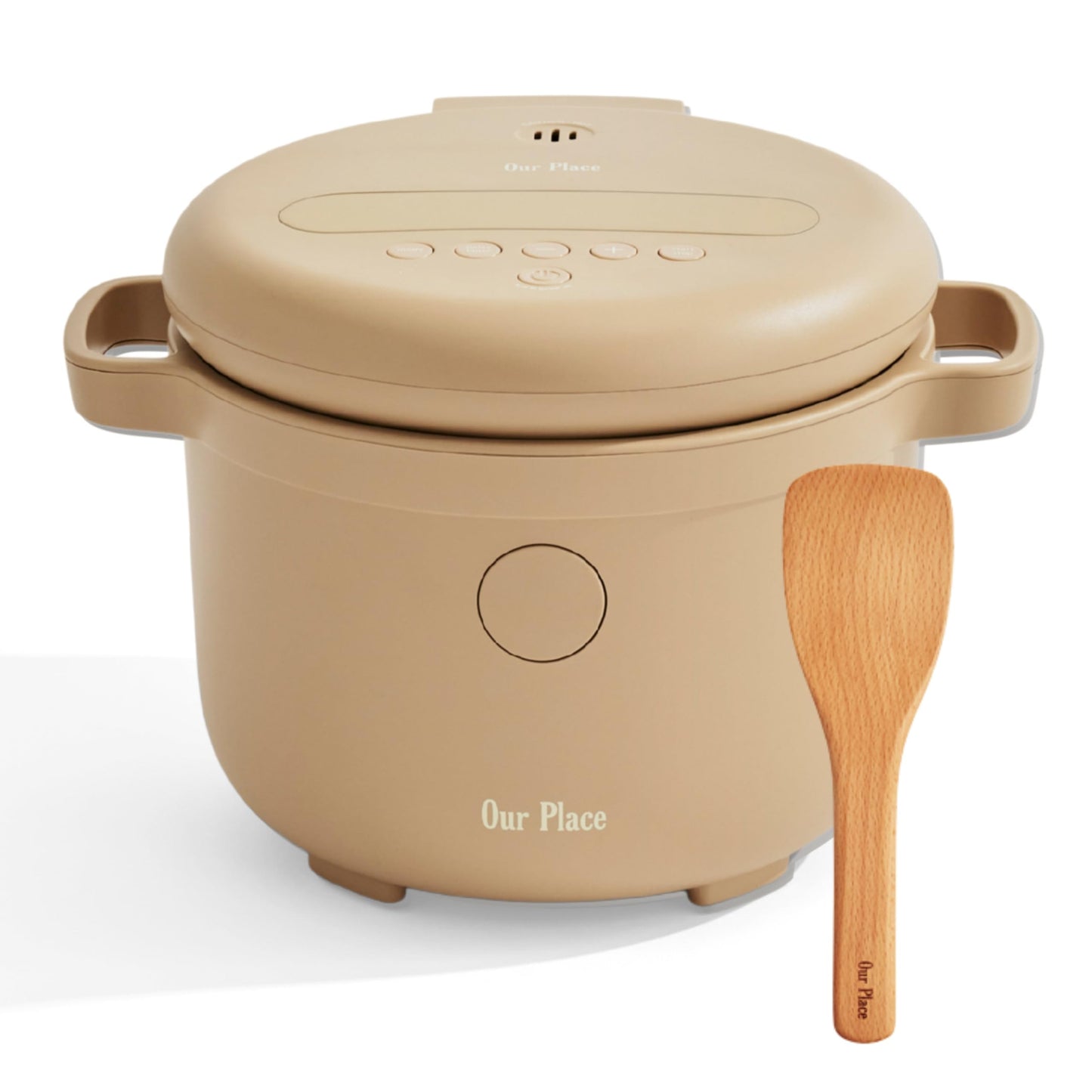 Our Place Rice Cooker | Compact Rice Cooker 3-Cup Uncooked / 6-Cup Cooked with Ceramic Nonstick Inner Pot | Fuzzy Logic Multi-Cooker for White & Brown Rice, Oatmeal & Grains | Delay Timer & Auto Keep Warm | Steam