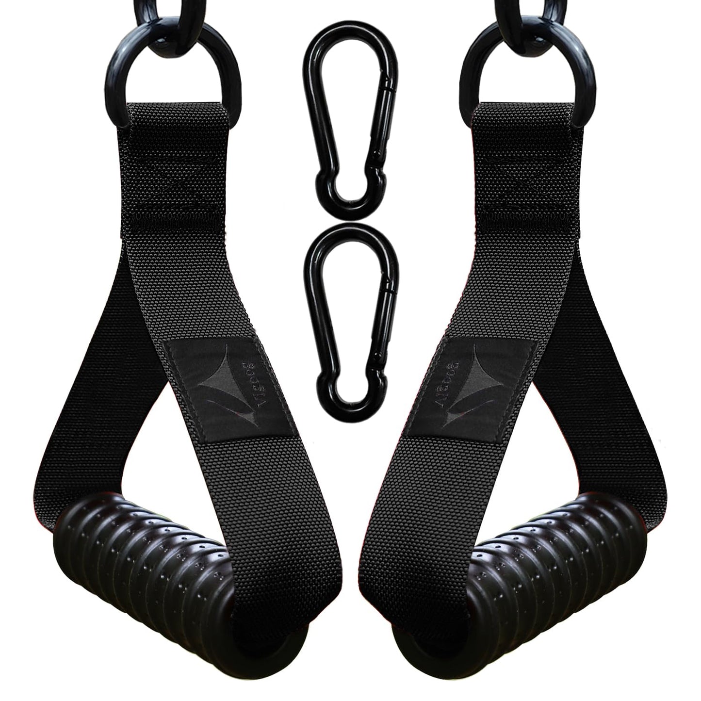 Vigoog Heavy Duty Gym Workout Handle Attachments - Powerful, Comfortable & Anti-Slip Rubber Exercise Grips for Cable Machines, Pulley Systems and Other Fitness Equipments