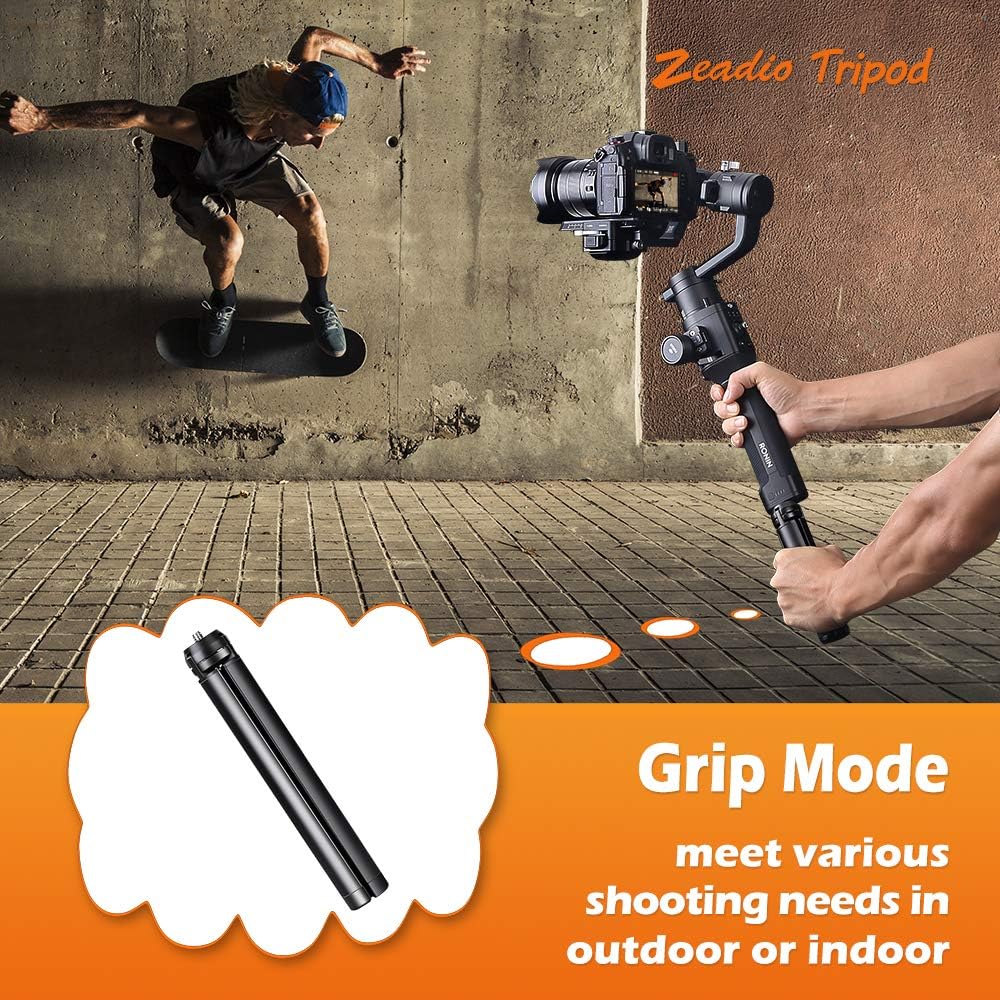 Zeadio 1/4 Inch 4, 2, 2, Metal Mini Tripod, Desktop Tabletop Stand Tripod with Screw for Smooth Crane Plus, Crane Osmo