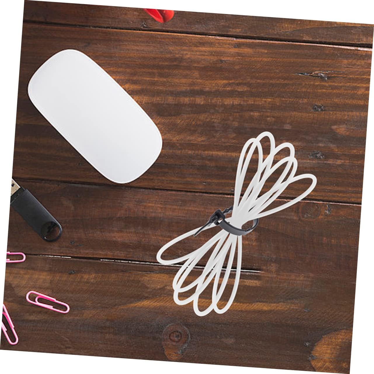 12pcs Silicone Cable Organizer Winder for USB and Headphone Cords Flexible Data Cable Holders for Desk Nightstand