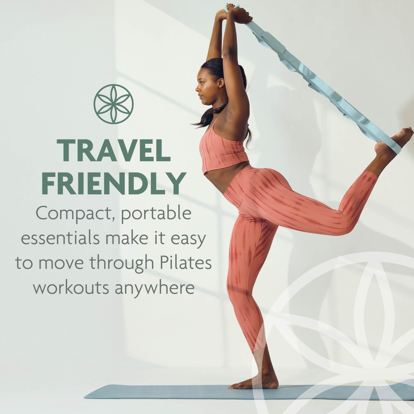 Gaiam Pilates Kit for Women — 6-Piece Starter Bundle with Pilates Ring, Stretch Strap, Grip Socks, Resistance Bands, Mini Ball & Mesh Carry Bag | 12" Magic Circle + 8" Core Ball | Home Workout Set