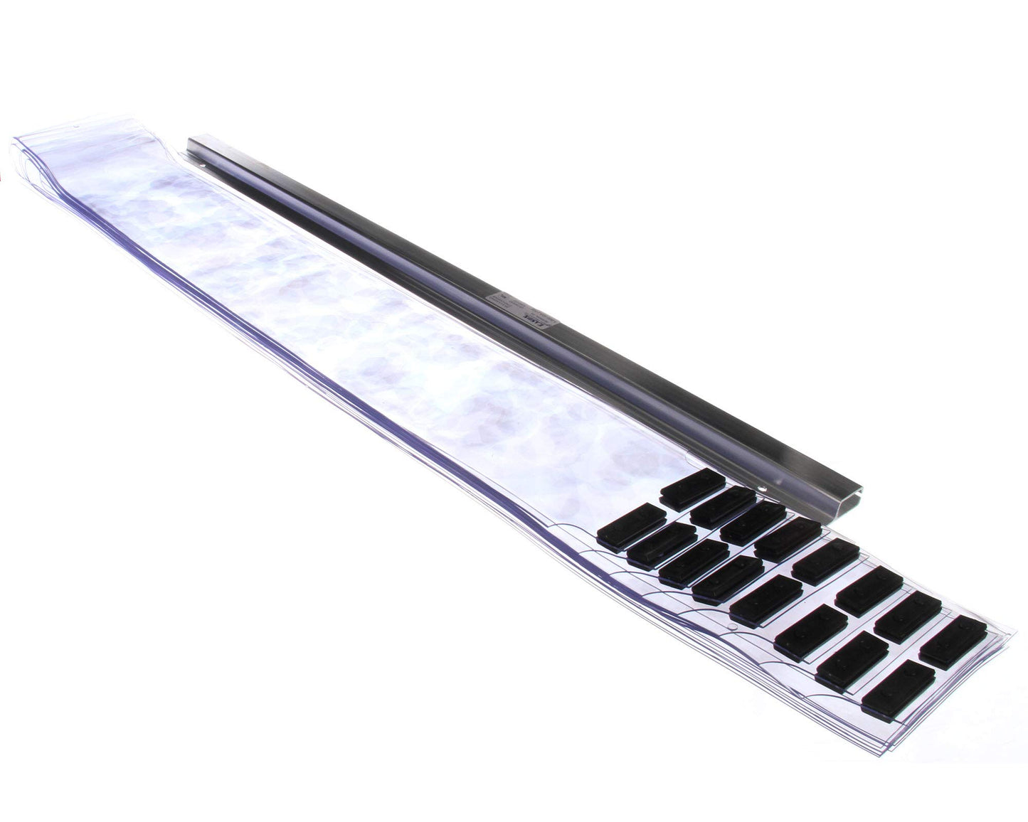 Kason Easimount Vinyl Strip Curtain Kit, 38 x 84 Inch, 6 Inch Wide, 401SA6063884