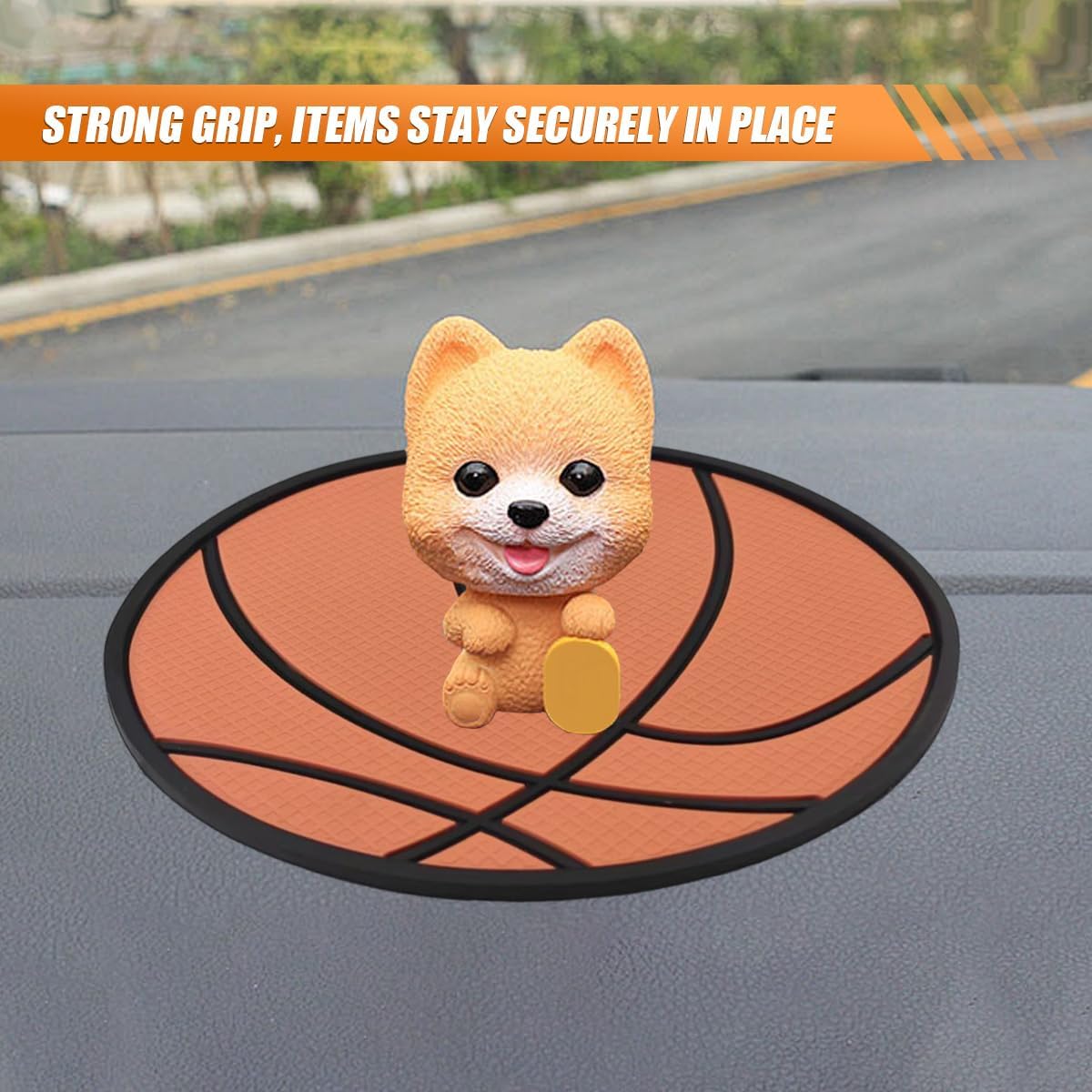 Craedli 3.1" Car Dashboard Non Slip Mat, Multifunctional Anti Slip Dashboard Sticky Pad Car Dash Gripping Mat, PVC Cell