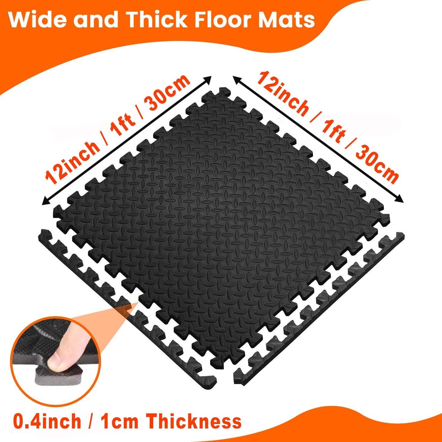 Kangler 20 pcs Gym Mats Set - EVA Foam Puzzle Floor Mats, High-Density Interlocking Foam Floor Tiles Home Workout Exercise Mats for Play-Room Garage Pool Treadmill Garage Kitchen Flooring