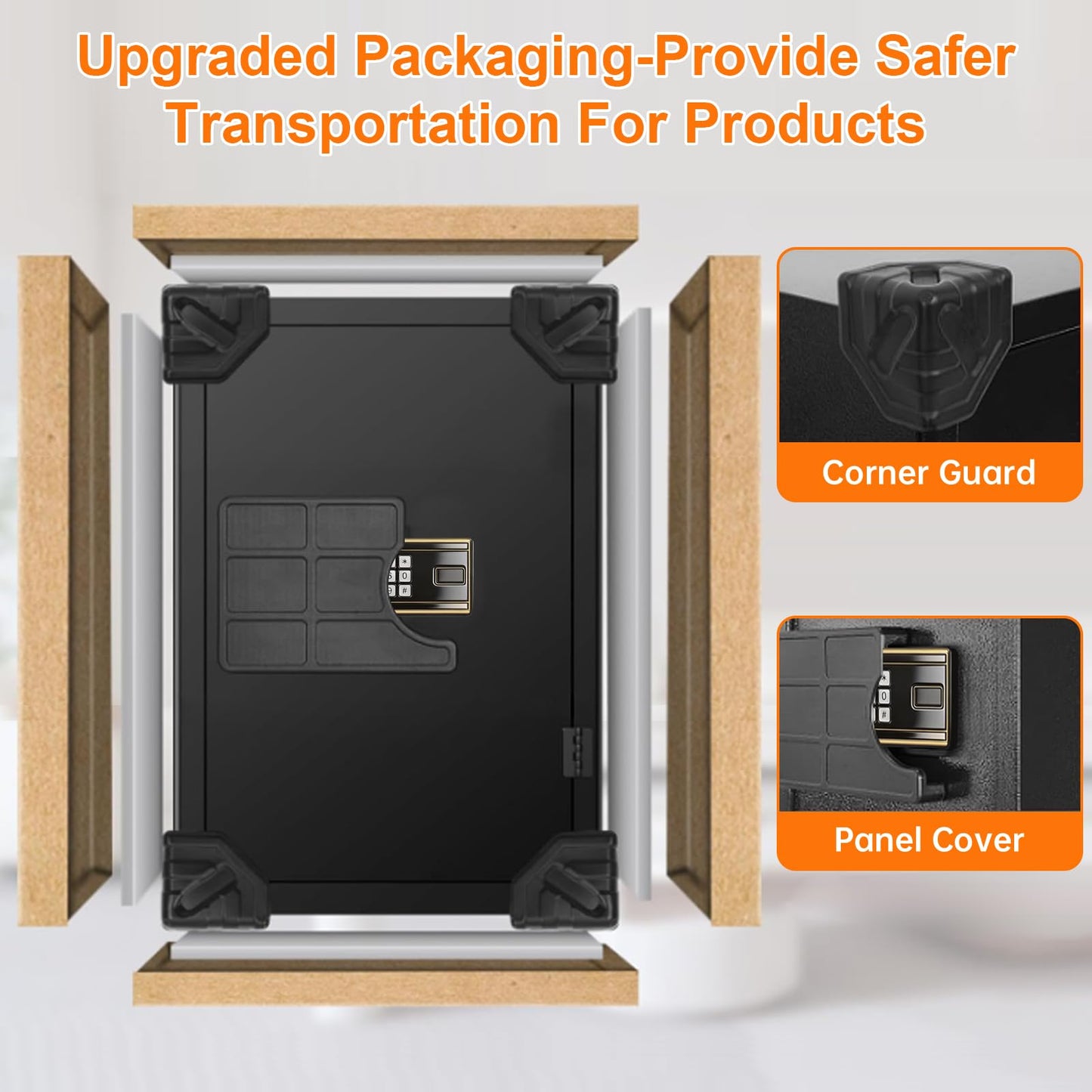 3.4 Cuft Large Fireproof Safe Box for Home, Digital Security Safe Fireproof and Waterproof with Programmable Keypad and Key Lock, Home Fire Safe for Document Money Valuables