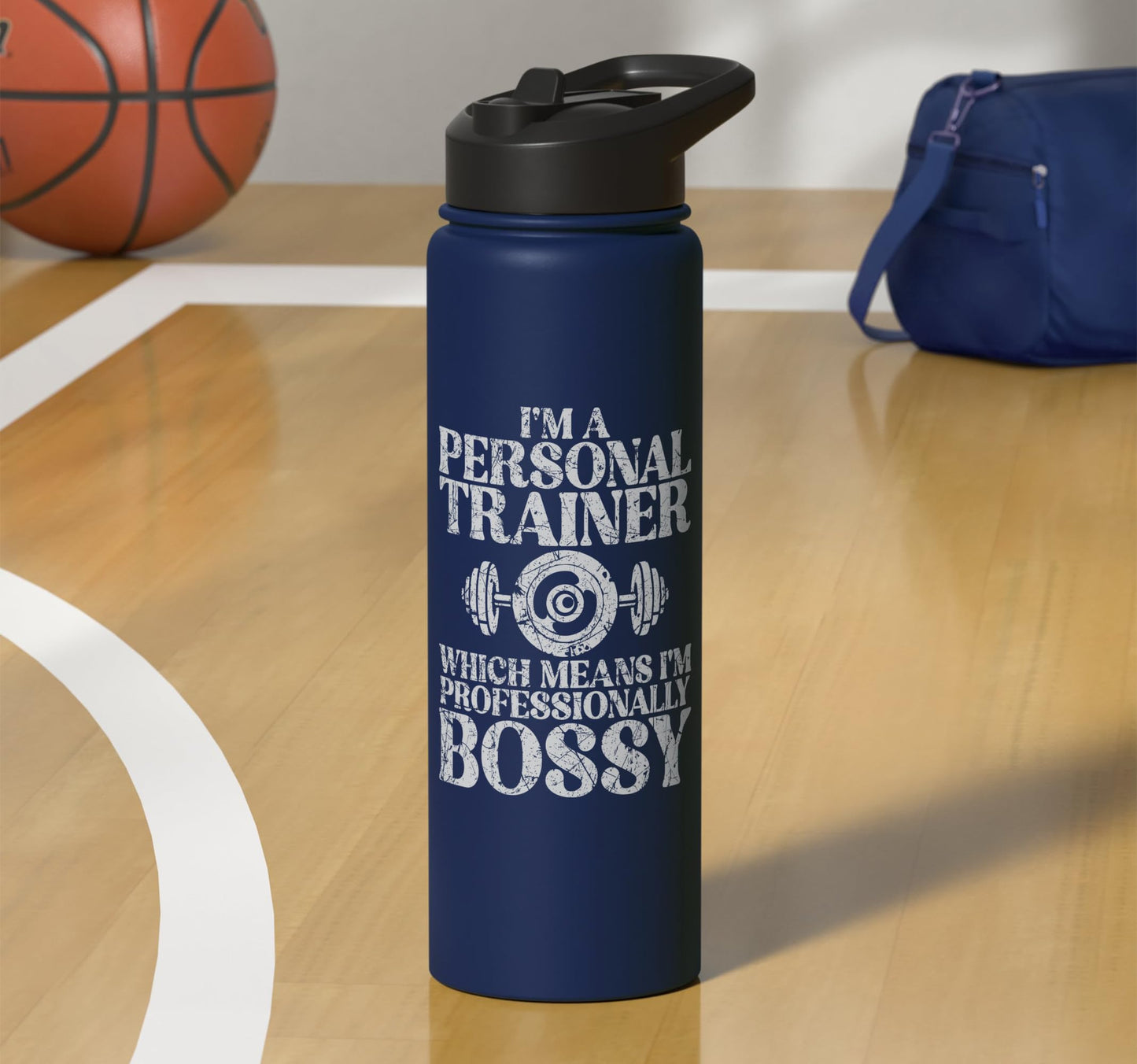 Im professional Bossy Personal Trainer Stainless Steel Insulated Water Bottle