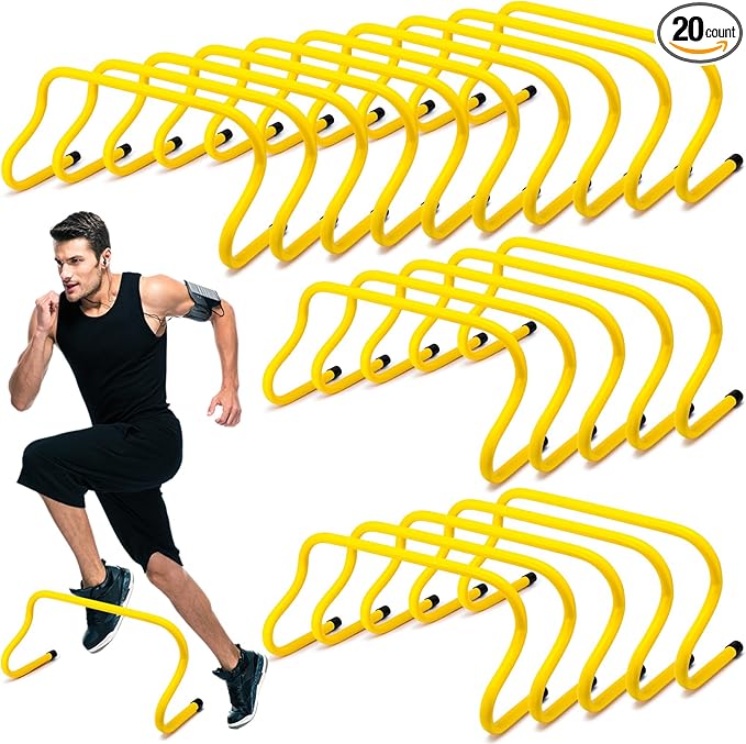 Wettarn 20 Pcs 9" Speed Training Agility Hurdles for Athletes Training Hurdles Reliable Training Hurdle Plyometric and All Purpose Hurdles Training Equipment for Soccer Basketball Football