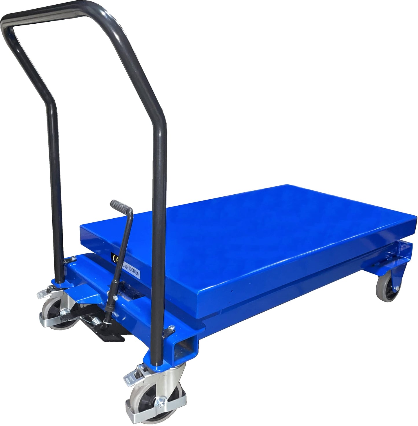 Premium Scissor Lift Table 1100 lbs Capacity 40-1/2" X 24" Platform 13-1/2" to 35-1/2" Height Pake Handling Tools