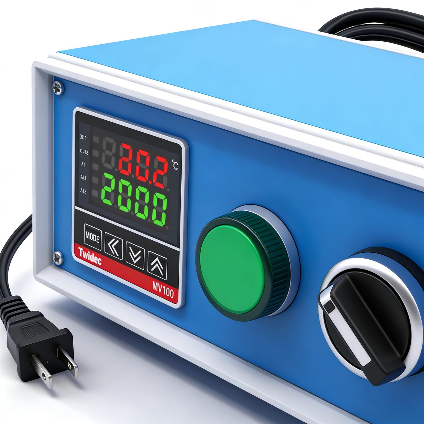 Twidec/Display PID Temperature Controllers Thermostat Box 1000W 10A 110V Temperature Temp Control Box with Solid State Relay SSR 40DA Oven Thermostatic Control Box