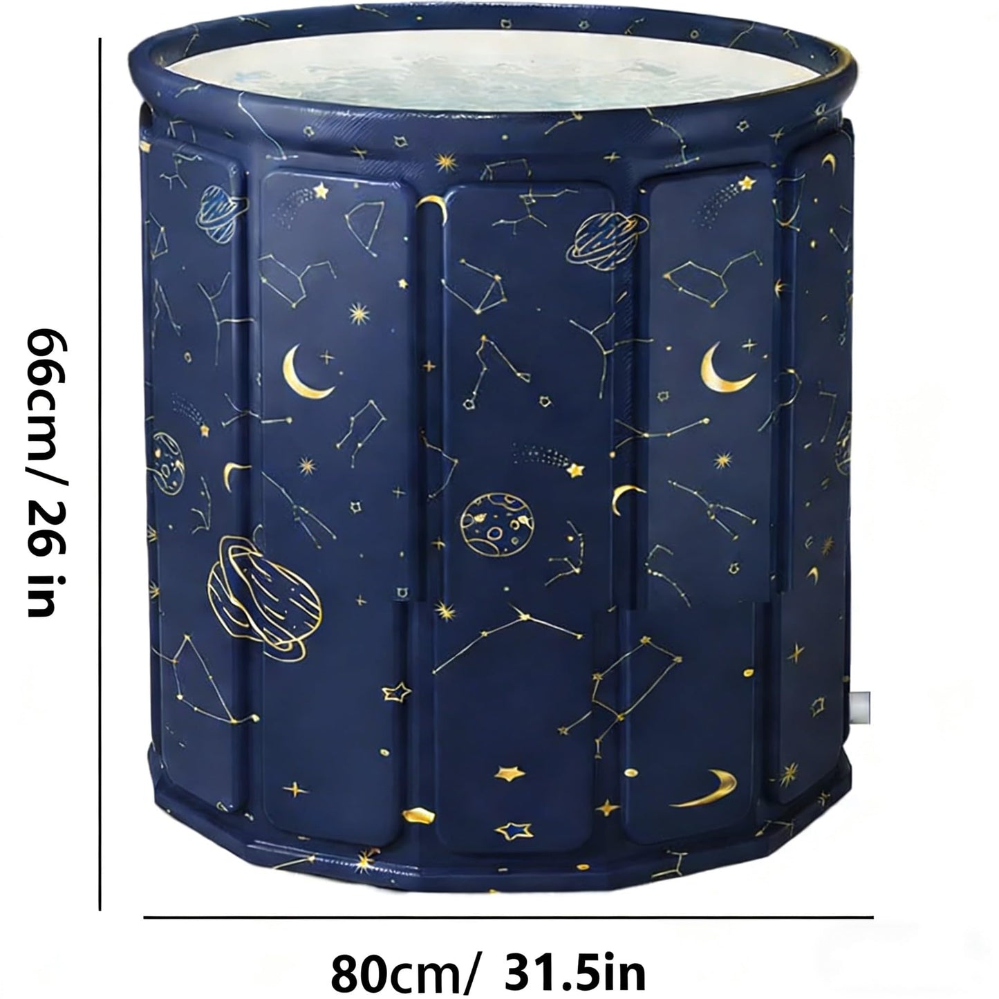 Portable Foldable Ice Bath Tub, 90-Gal Large Capacity，-2-in-1 Hot & Cold Plunge Tub, 5-Layer Insulated Collapsible Soaking Bathtub, Portable BathTub for Home Outdoors Gyms, Recovery Bathtub ﻿