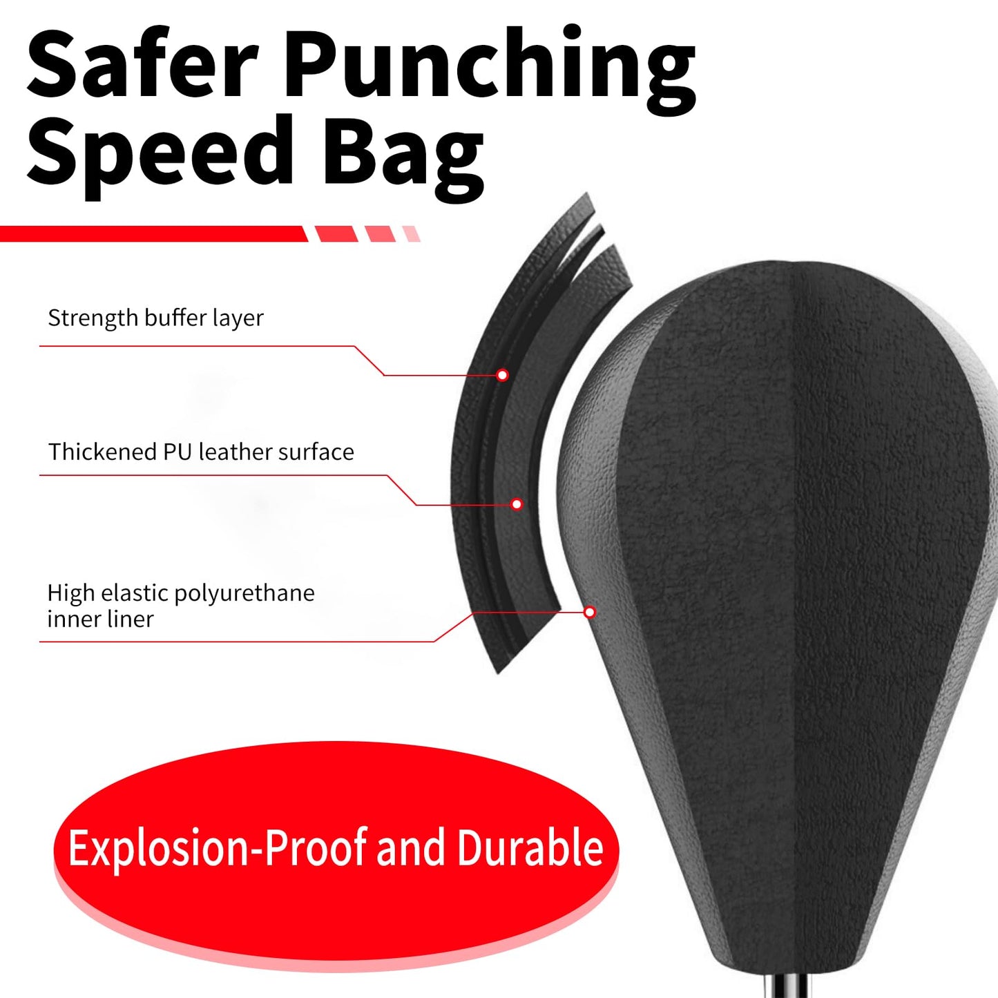 MidFerry Punching Bag for Adults and Kids - Height Adjustable Suction Cup Base Boxing Bag with Stand, Boxing Equipment Fitness, Reflex Bag Speed Bag for Training