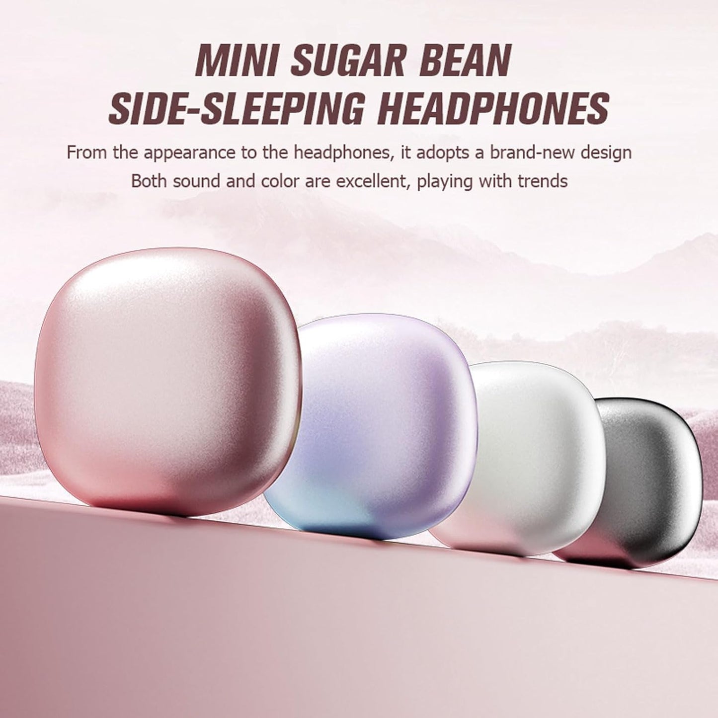 Yihou Invisible Small Mini Sleep Earbuds Pink Wireless Bluetooth Comfortable Side Sleepers Sleeping Tiny Micro Smallest
