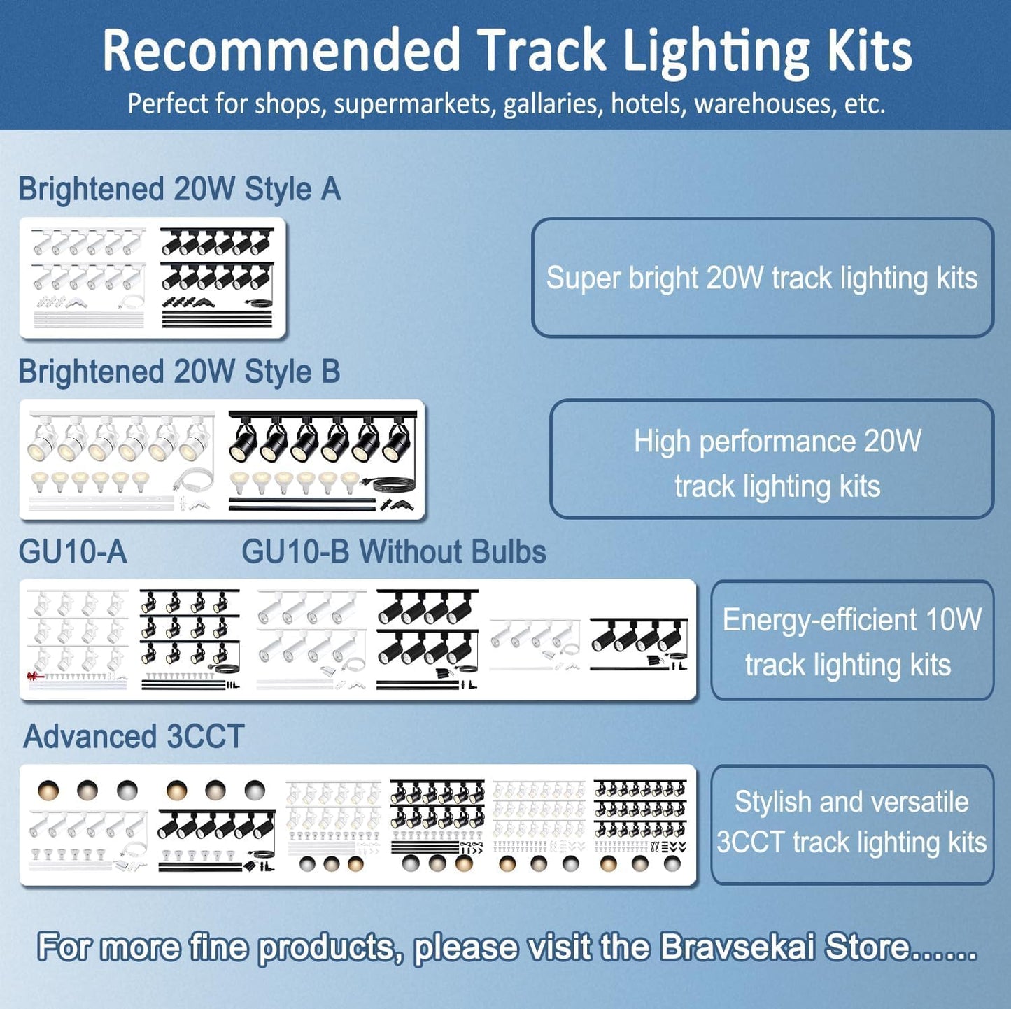 Skiennix H Type Track Lighting Connector - Flexible White 3-Wire Adjustable Accessory