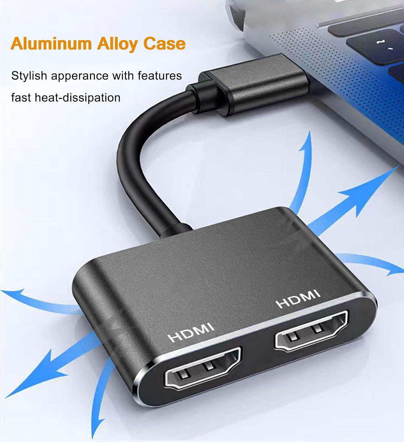 AKWOR 2 3.0 1920 1080P@60HZ USB to HDMI Adapter for Monitors, USB to Dual HDMI Adapter * Full HD Audio Video Graphics