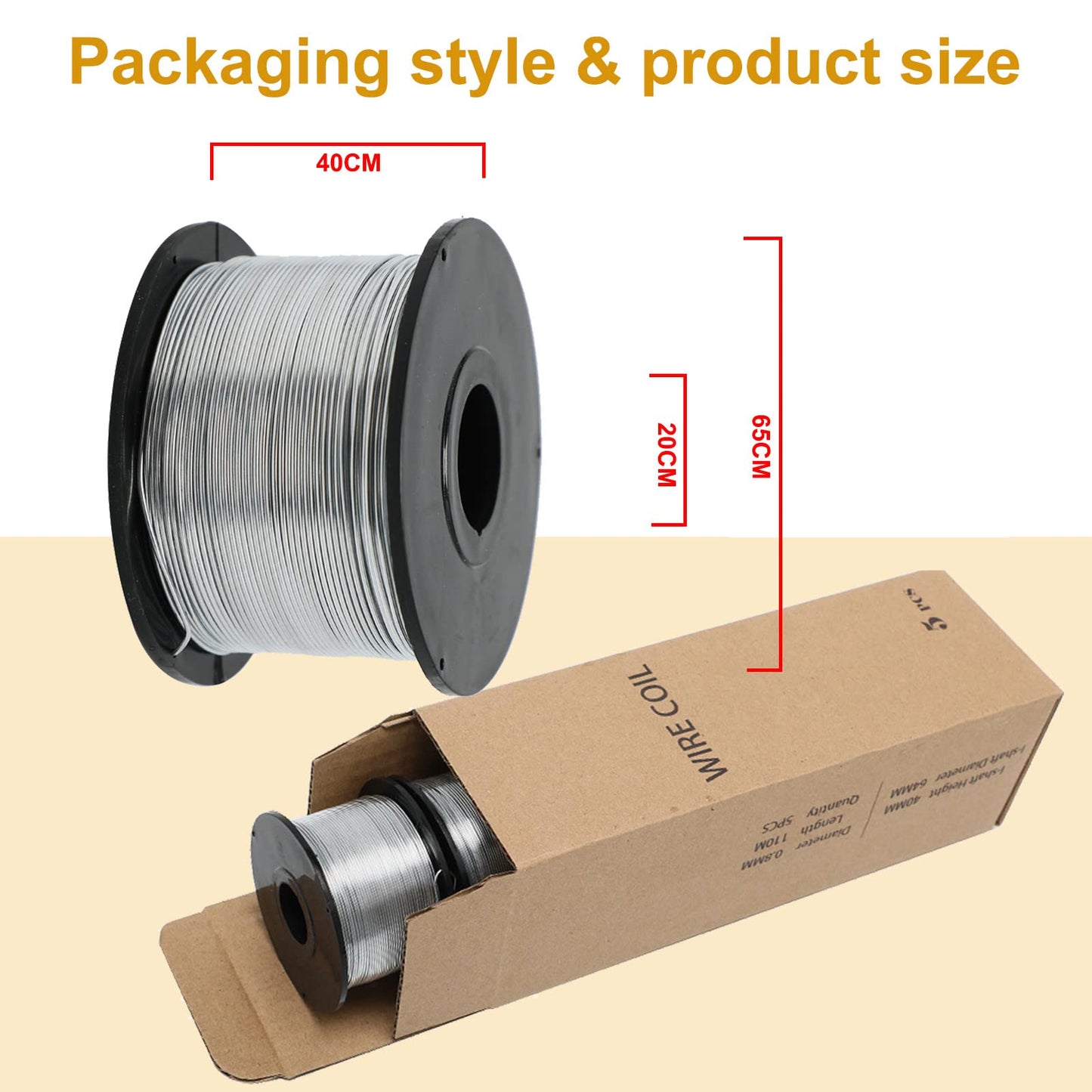 5 Rolls Stainless Steel Rebar Tie Coil, 1/32" 0.8mm 360FT, Automatic Rebar Tie Wire Twister