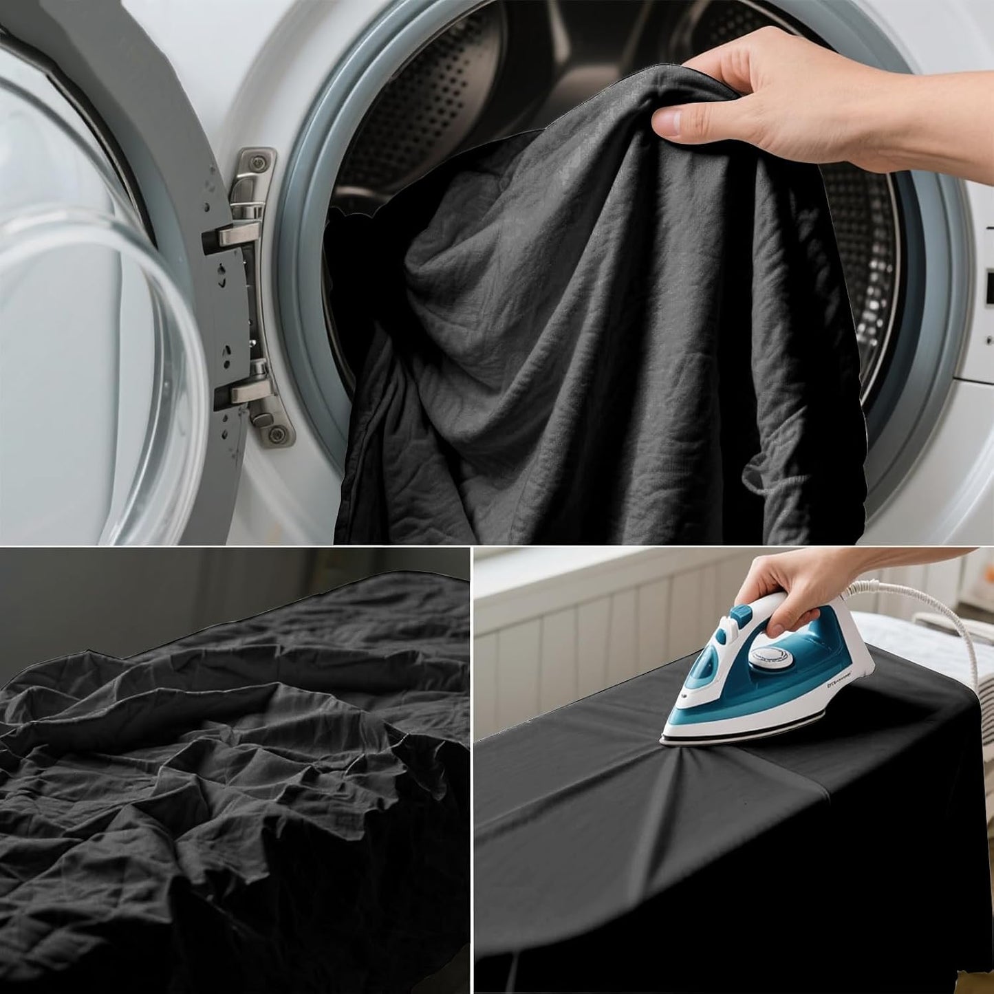 LYLYCTY 8x10FT Black Photo Backdrop for Photoshoot, Black Background for Portrait Product Party Photography Video Live