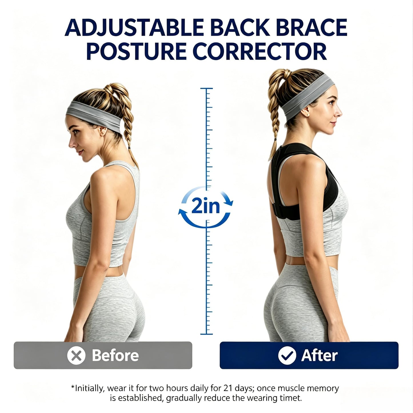 sundpik Posture Corrector for Women and Men, Adjustable Upper Back Brace, Breathable Back Support Straightener, Providing Pain Relief from Lumbar, Neck, Shoulder, and Clavicle. (1)