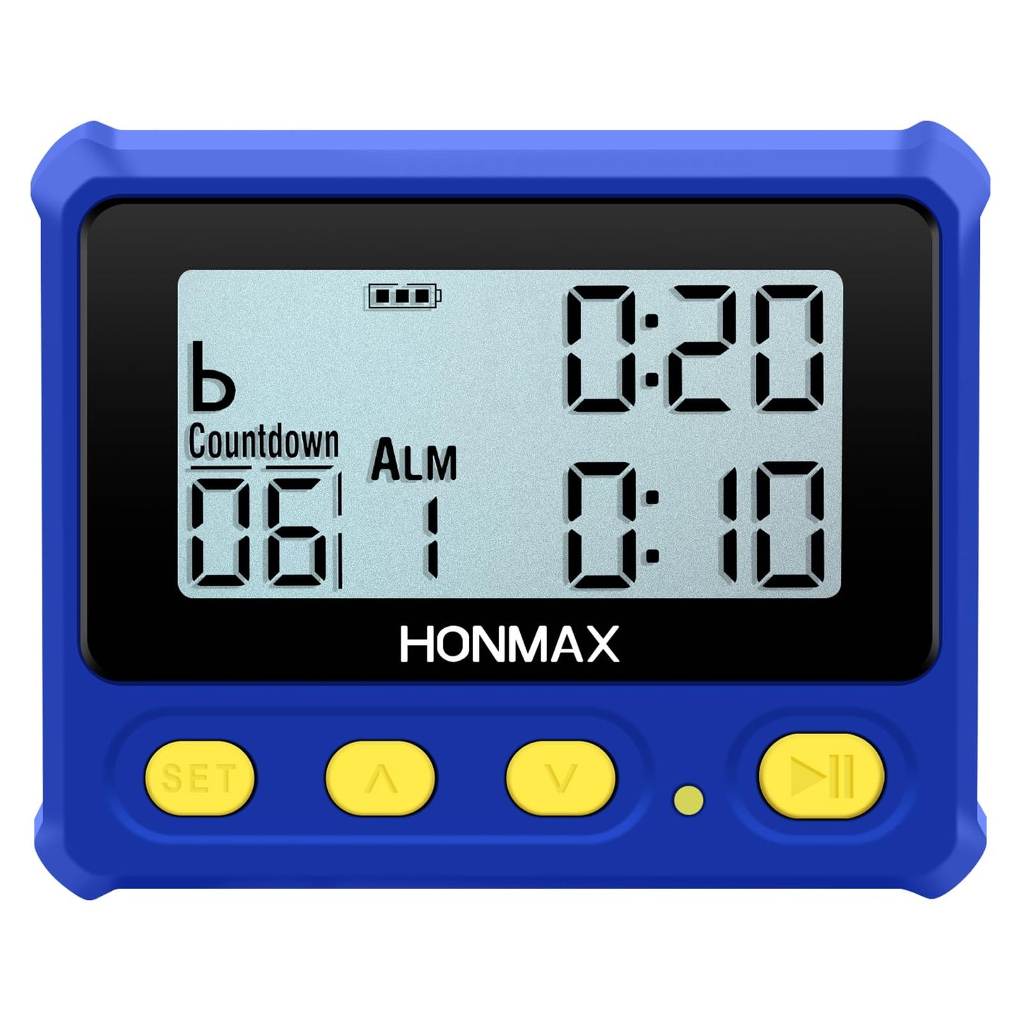 HONMAX 8200 Interval Timer and Stopwatch, Backlight, USB-C Charged, Clock