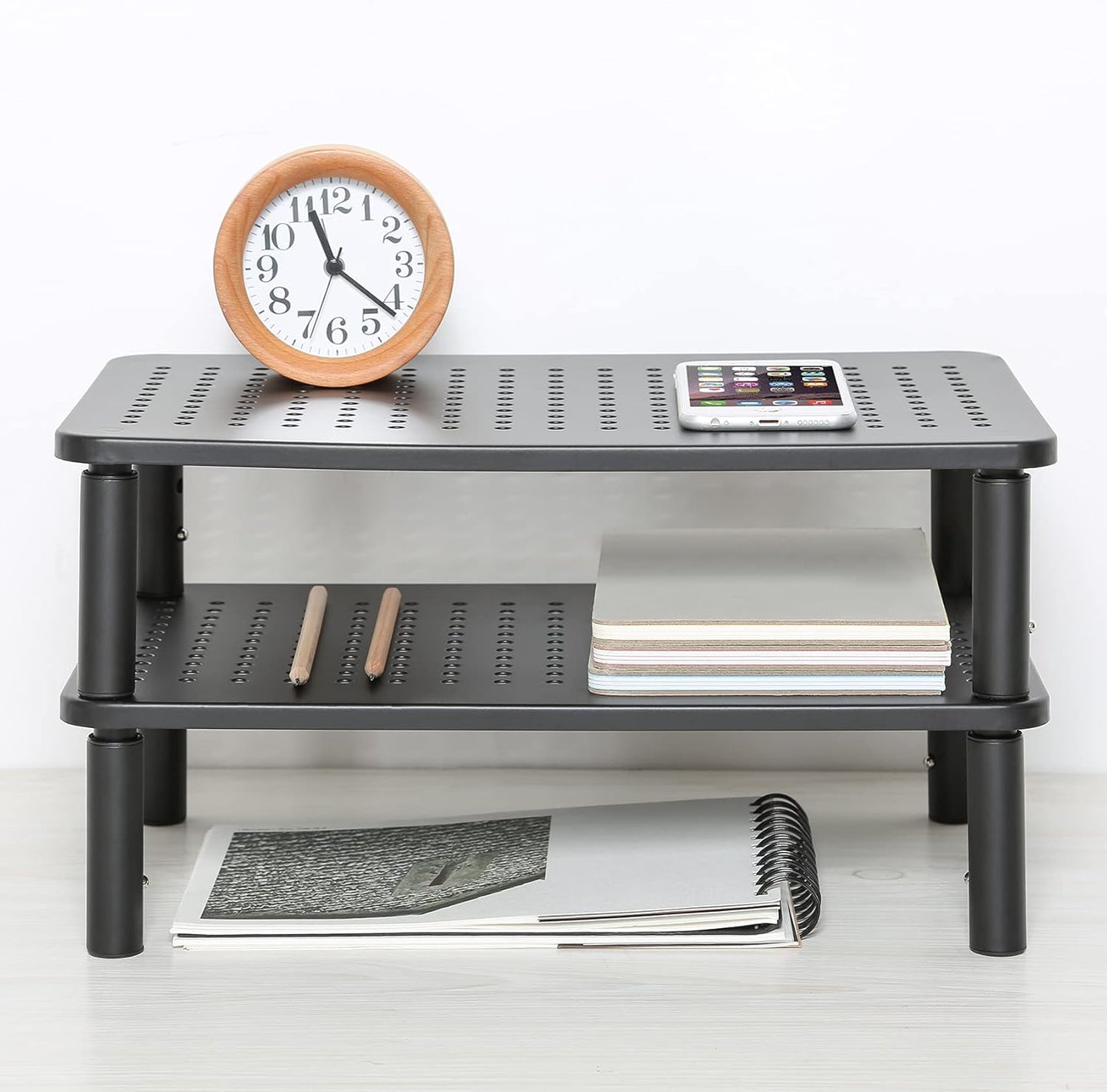 3 LOTEYIKE Monitor Riser Desktop Stand, Flat Screen TV Monitor Stand Riser, Sturdy Metal Laptop Computer Monitor Stand