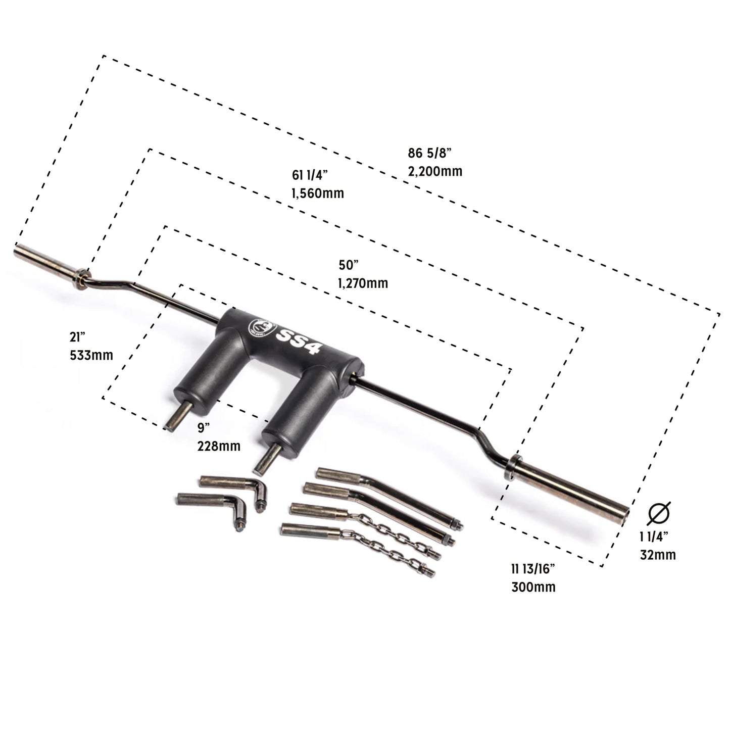 Safety Squat Bar [Bells of Steel] Safety Squat Barbell 4.0, Black Titanized Sleeve and Shaft Coating, Premium Padded Barbell Pad, 45.6lb, 1500lb Weight Capacity