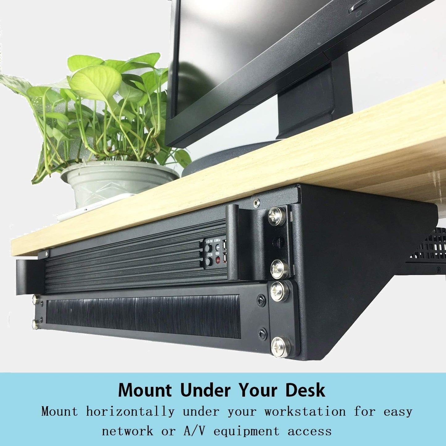 JINGCHENGMEI 19 Inch 2U 125 lb (1) Heavy Duty Vertical Wall Mountable Rack and Wall Mountable Server Rack