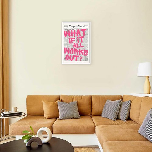 Drimiler Retro Newspaper Poster - Positive Affirming Quote Canvas Wall Art | 12x16in Unframed