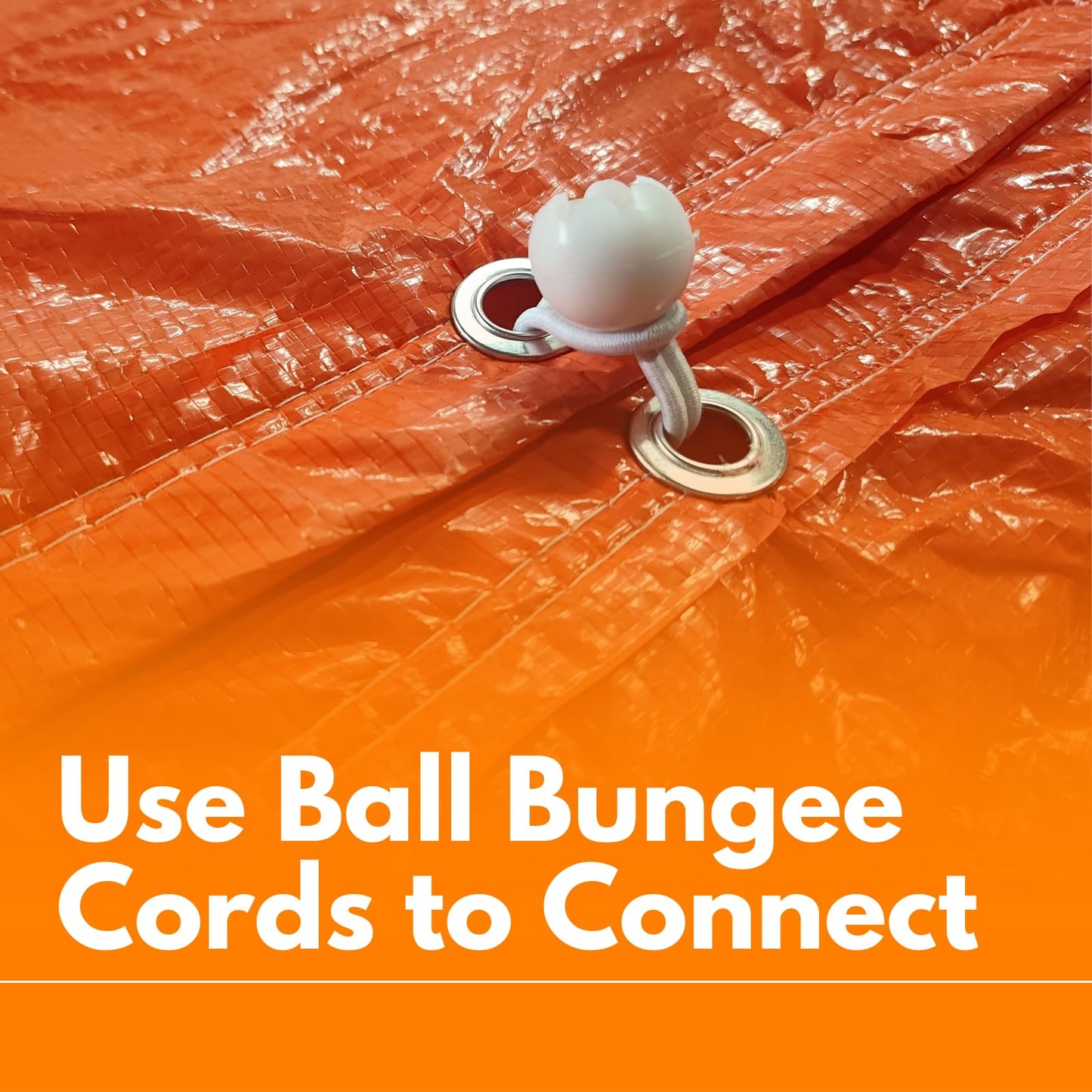 Turtle Life Concrete Curing Blanket 12x24 Feet, Multipurpose Waterproof Construction Insulate Heavy Duty Tarps with Ball Bungee Cords, 3.6mm/0.15inch Thickness, Orange, 1-Package