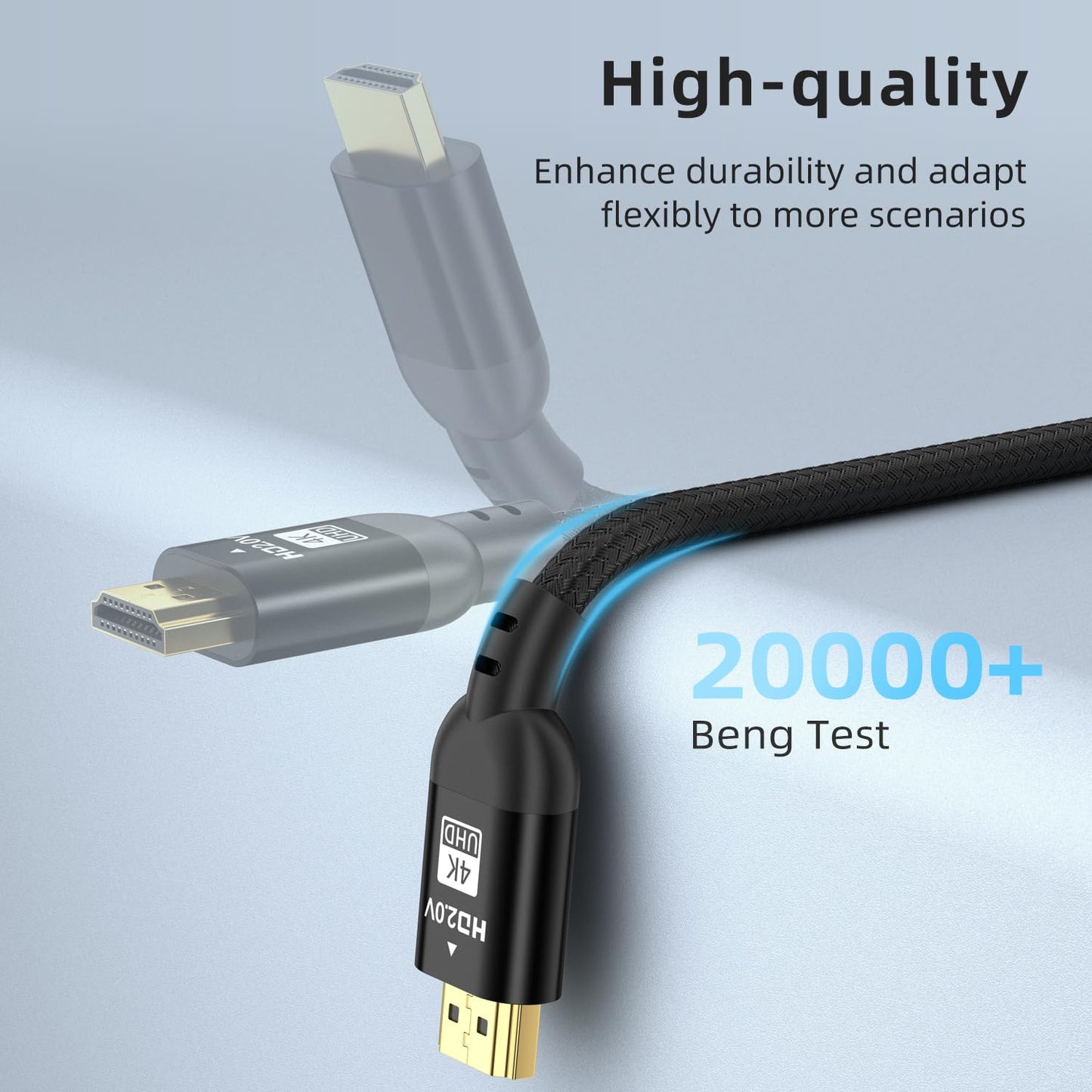 4K 50FT 2.0 4K@60Hz 2K@120Hz, 3D PS4/PS5 Diyanisly Hdmi Cable Ultra, High Speed HDMI Cable, Support ARC, Ethernet Audio