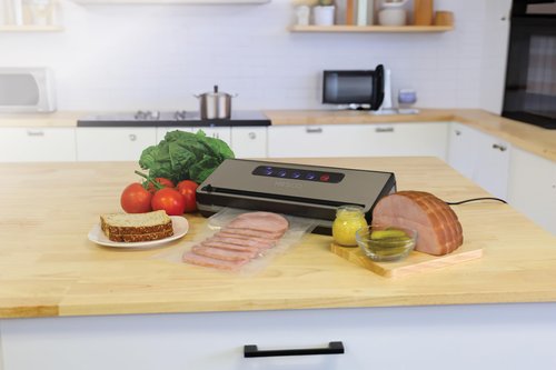 Nesco Preserve Plus Vacuum Sealer | Dry & Moist Modes | Built-in Bag Cutter & Roll Storage | 11.8" Seal Width | Includes 2 Rolls
