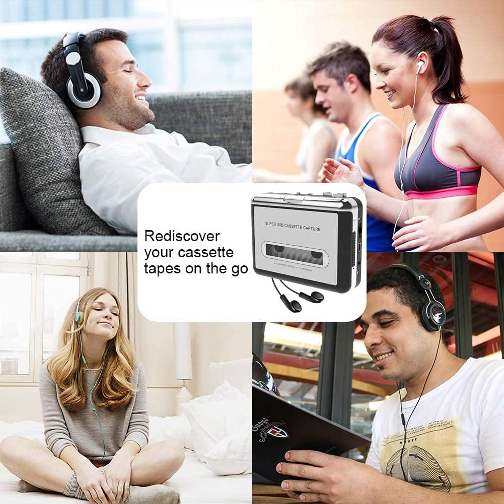 DigitNowCassette MP3 Cassette MP3 Cassette MP3 Tape To CD Converter Via USB,Portable USB Tape Player Capture Audio
