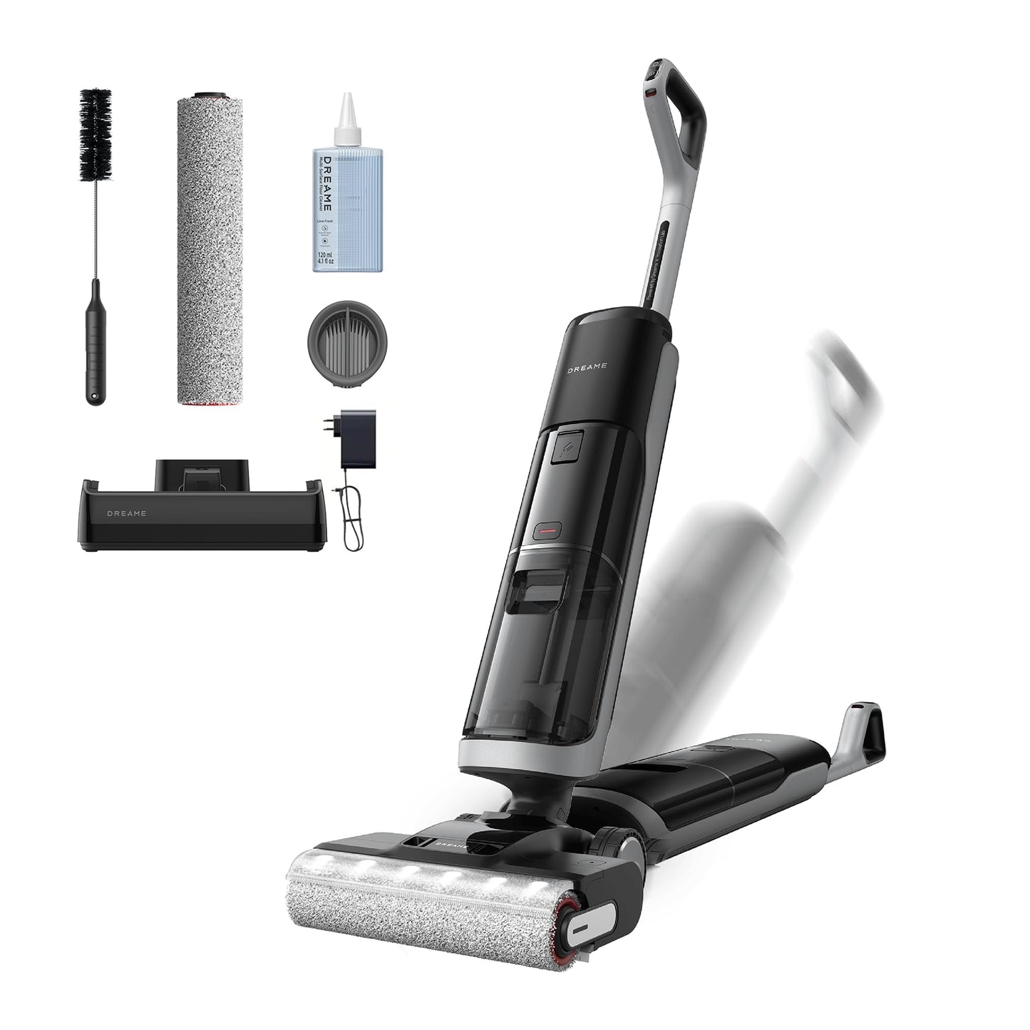 DREAME H14 Pro Wet Dry Vacuum Cleaner, 180° Lie-Flat Vacuum Mop, 140°F Washing and Fast Hot Air Drying, Powerful 18kPa Suction Floor Cleaner Machine, Easy GlideWheel Movement, Smart App Control