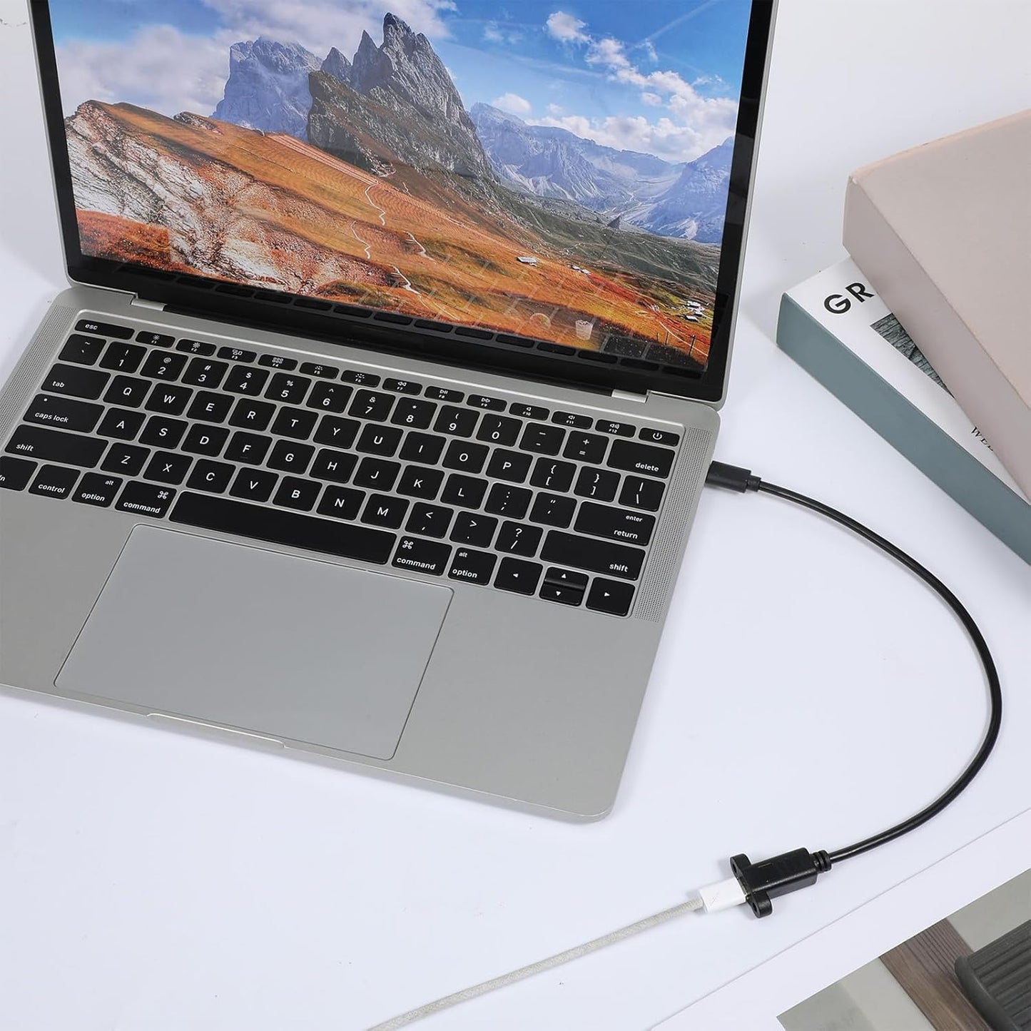 FdcLixuvol 3.1Panel 10gbps (30cm/1ft) USB Type C Male to Female Cable, USB Type C Mount Adapter Cable Panel Mount