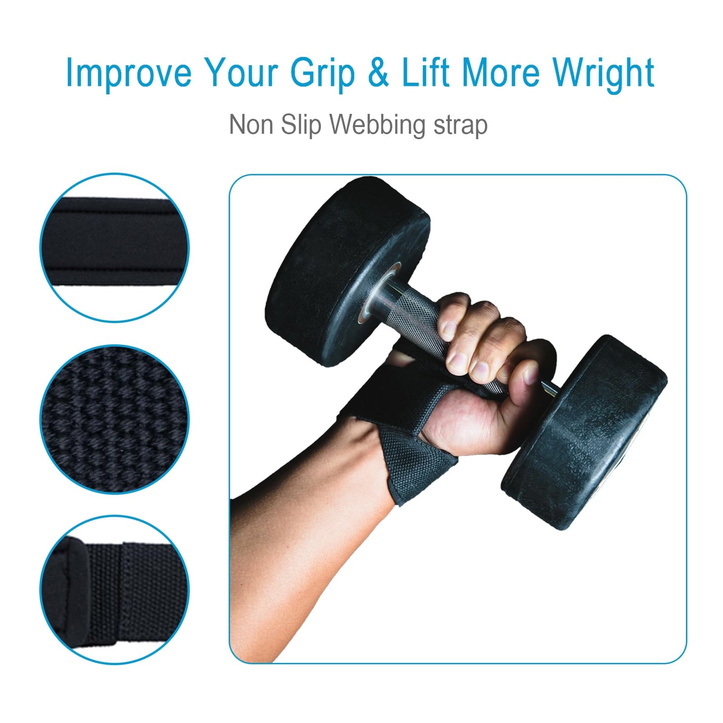GSFOVOP Lifting Wrist Straps for Weightlifting, Deadlifts, Strength Training, Gym Workout, Soft Cotton Wrist Wraps with Neoprene-Padded Support, Premium Strap for Men & Women
