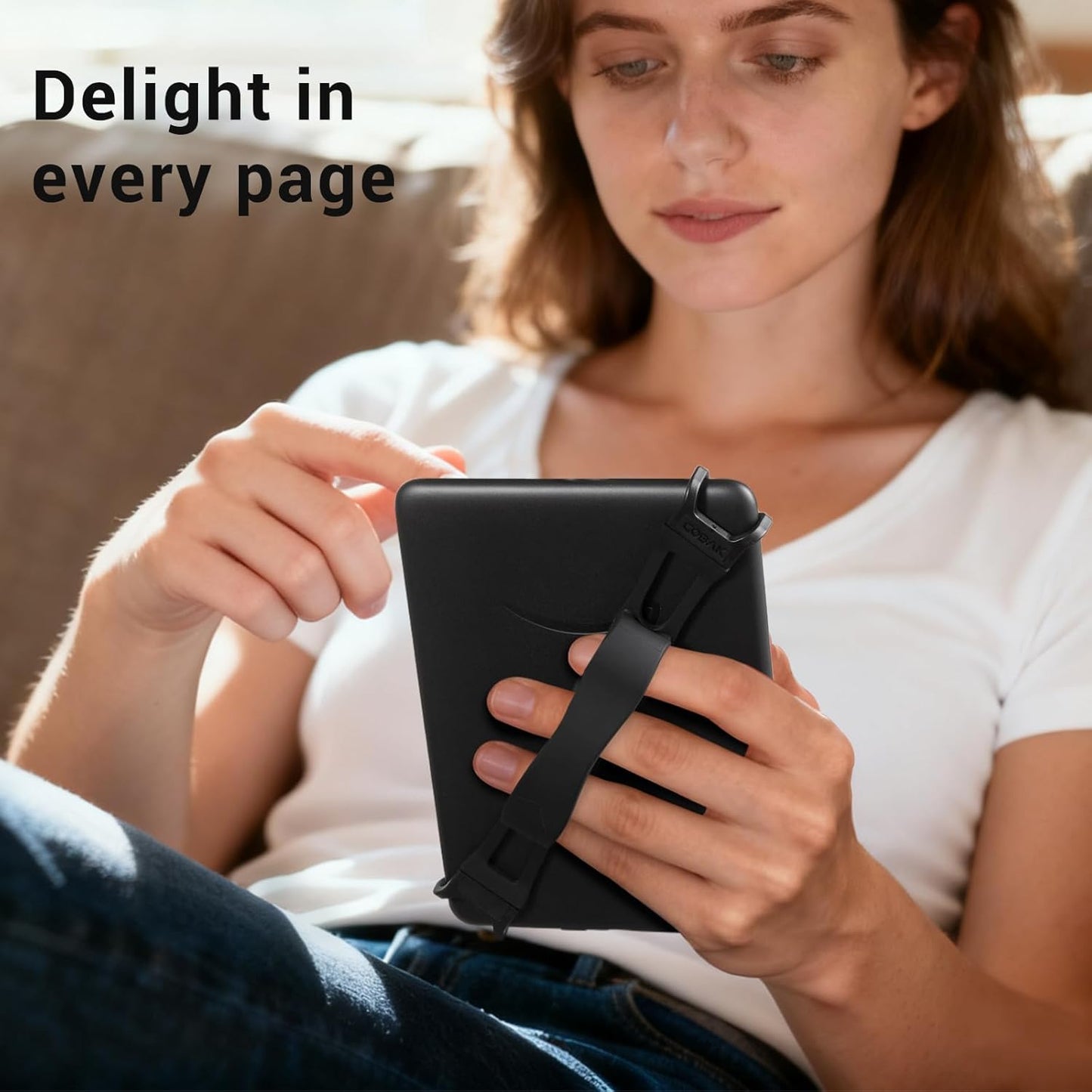 CoBak 6-7" Hand Strap for Kindle/Voyaga/Lenovo/Sony E-Book/Kindle Fire/Kobo/Tablets, Convenient for Bedtime Reading