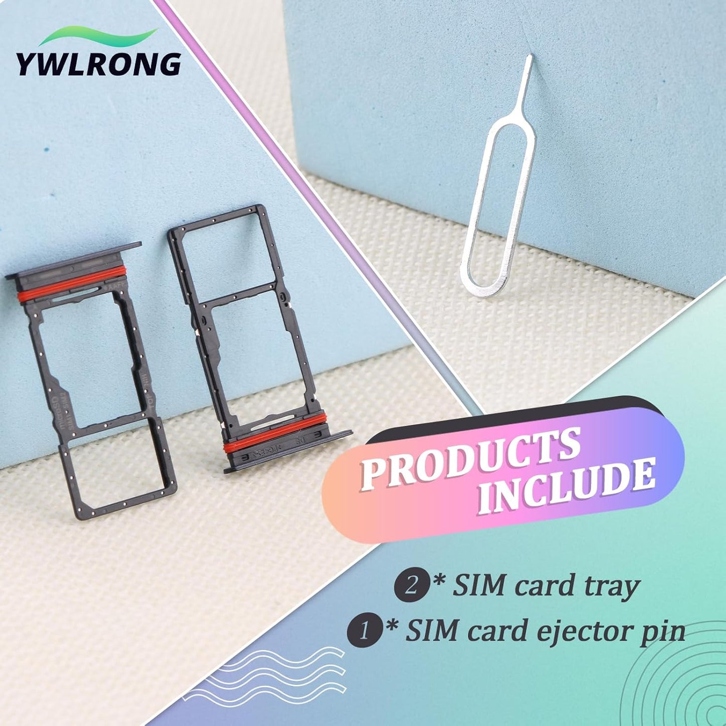 2PCS A16 5G A16 5G SM-A166U SIM Card Tray for Samsung Galaxy SIM Card Slot Holder Replacement for Samsung with Open