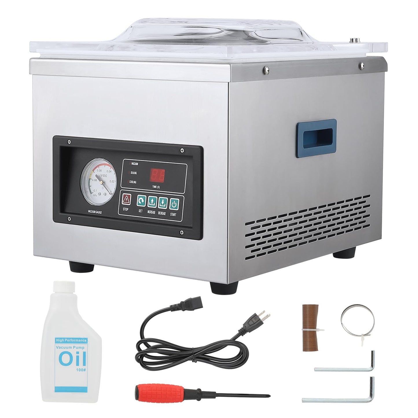 GarveeHome Chamber Vacuum Sealer machine, 12 in, 6.5 m³/h Pump Rate, Excellent Sealing Effect with Automatic Control, Household and Commercial Vacuum Sealing Machines with Stainless Steel Structure